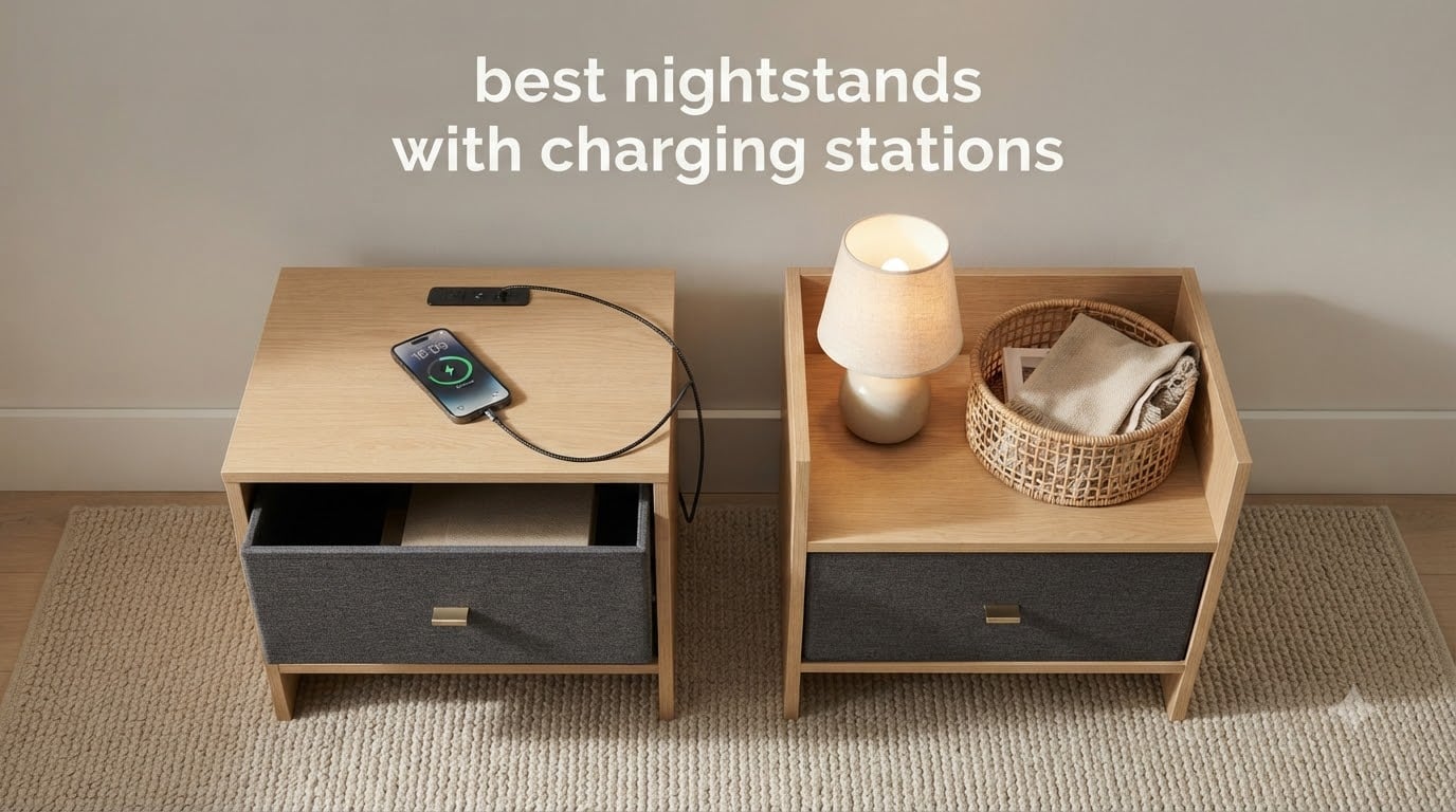 best nightstands with charging stations
