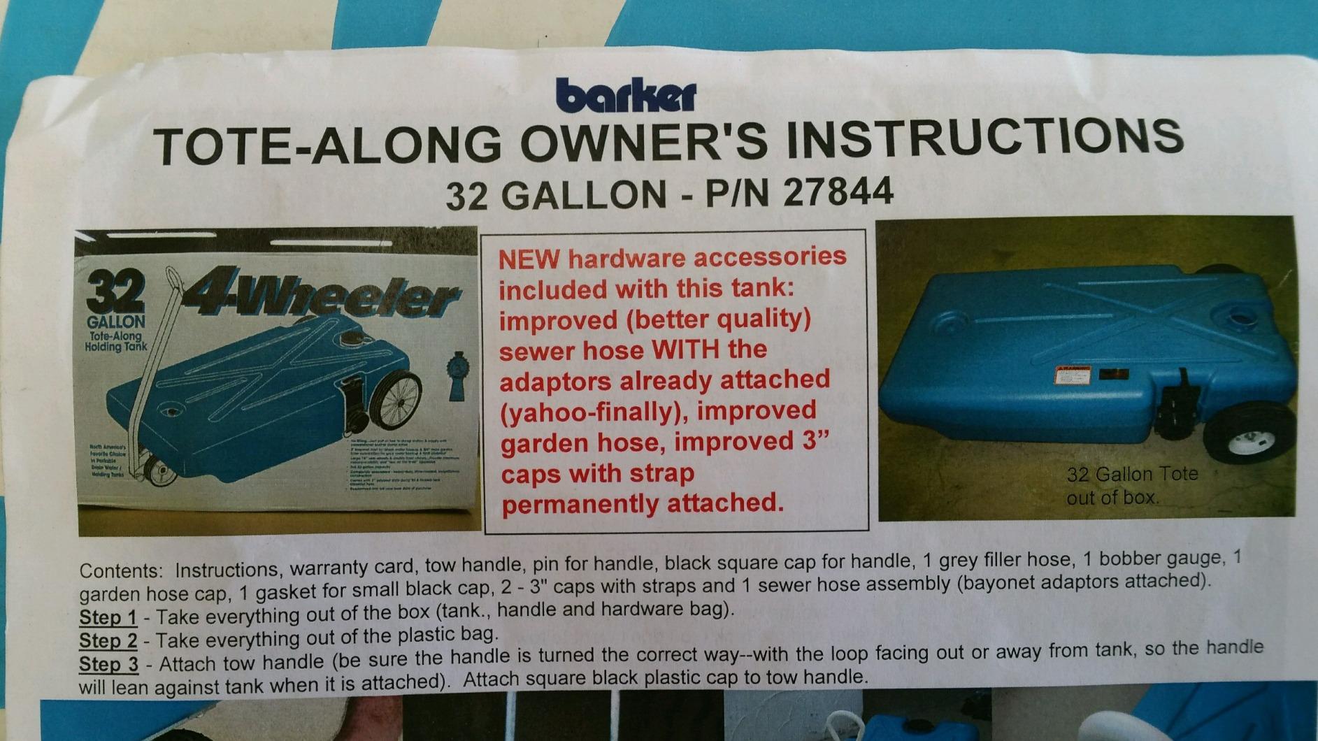 Barker 4-Wheeler Tote Tank - 32 Gallon Capacity (27844) , Blue customer photo 1