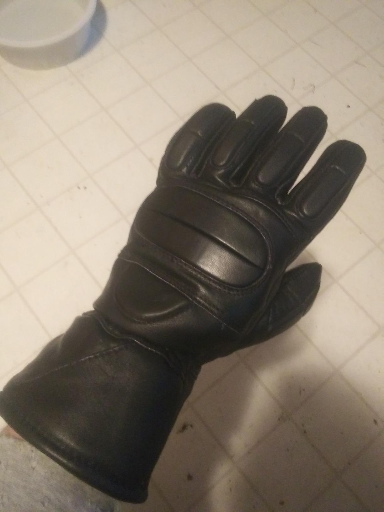 Touring Winter Motorcycle Gloves, 100% Natural Sheep Leather Warm Gauntlet customer photo 2