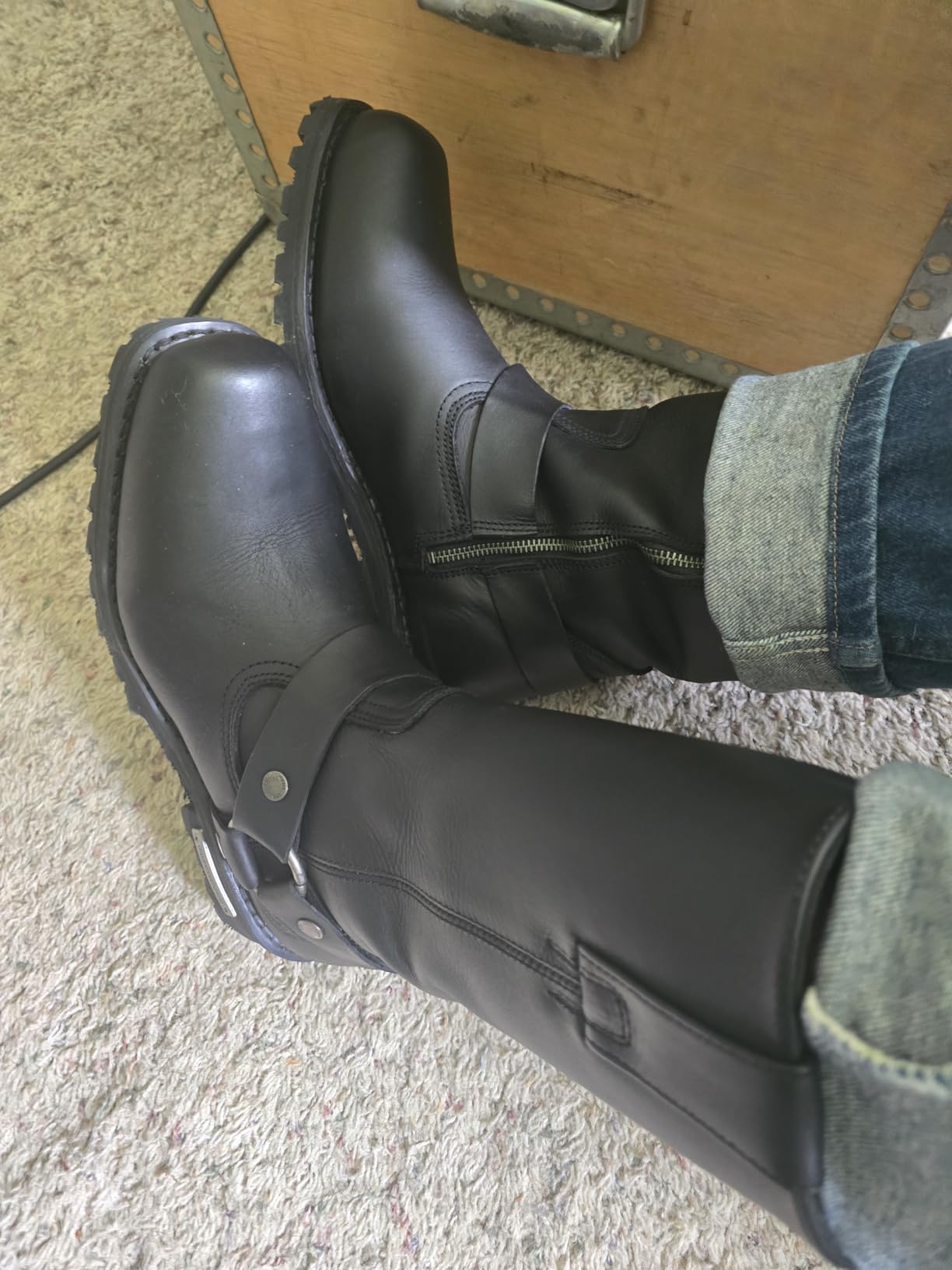 Milwaukee Leather Men’s Outback Classic Harness Moto Boots, MBM131 customer photo 1