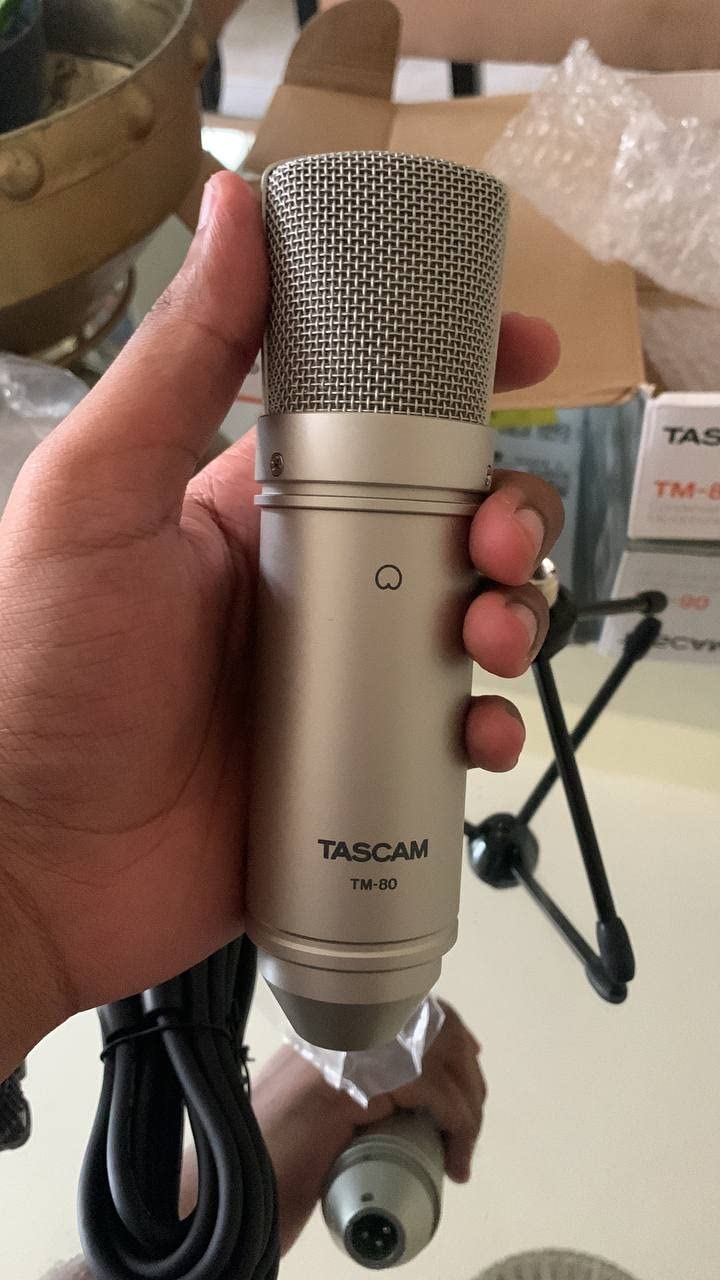 Tascam TM-80 Large Diaphagm Condenser Microphone,Silver customer photo 1