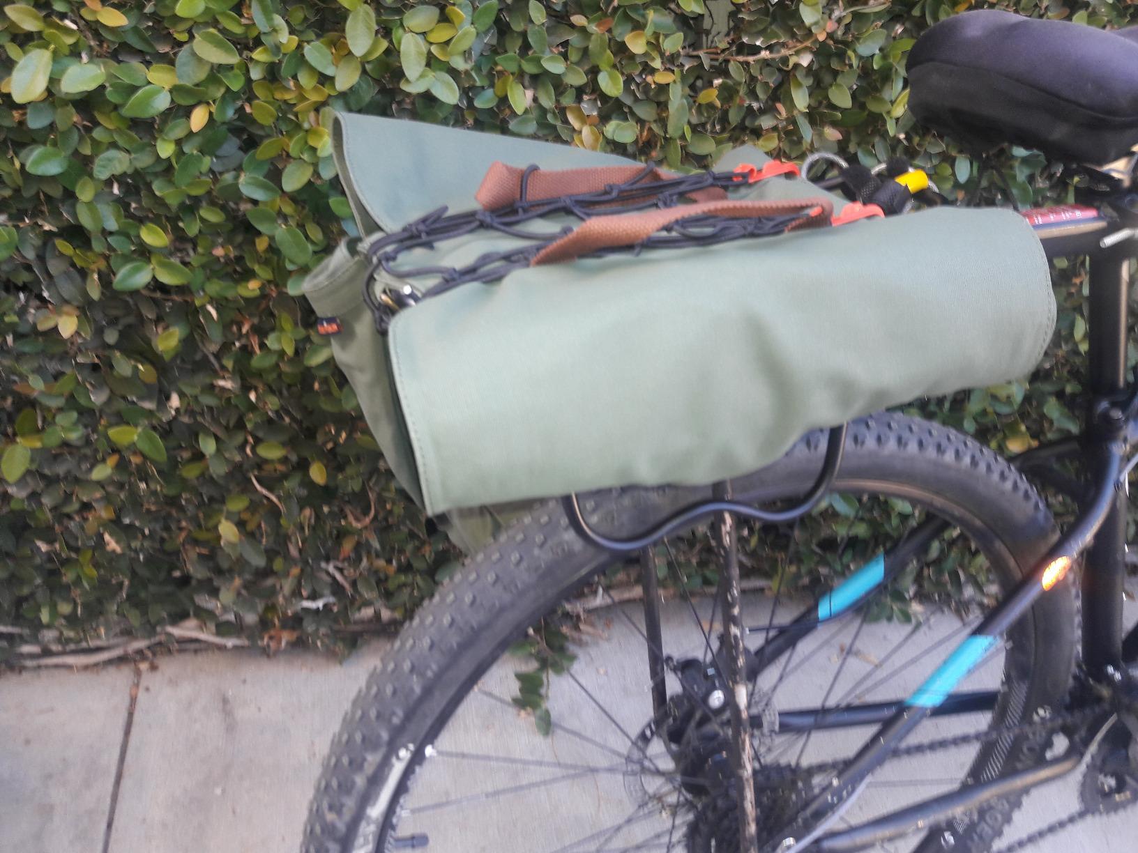 TOURBON Roll-up Bike Bag Bicycle Pannier Rear Rack Trunk Saddlebag customer photo 1
