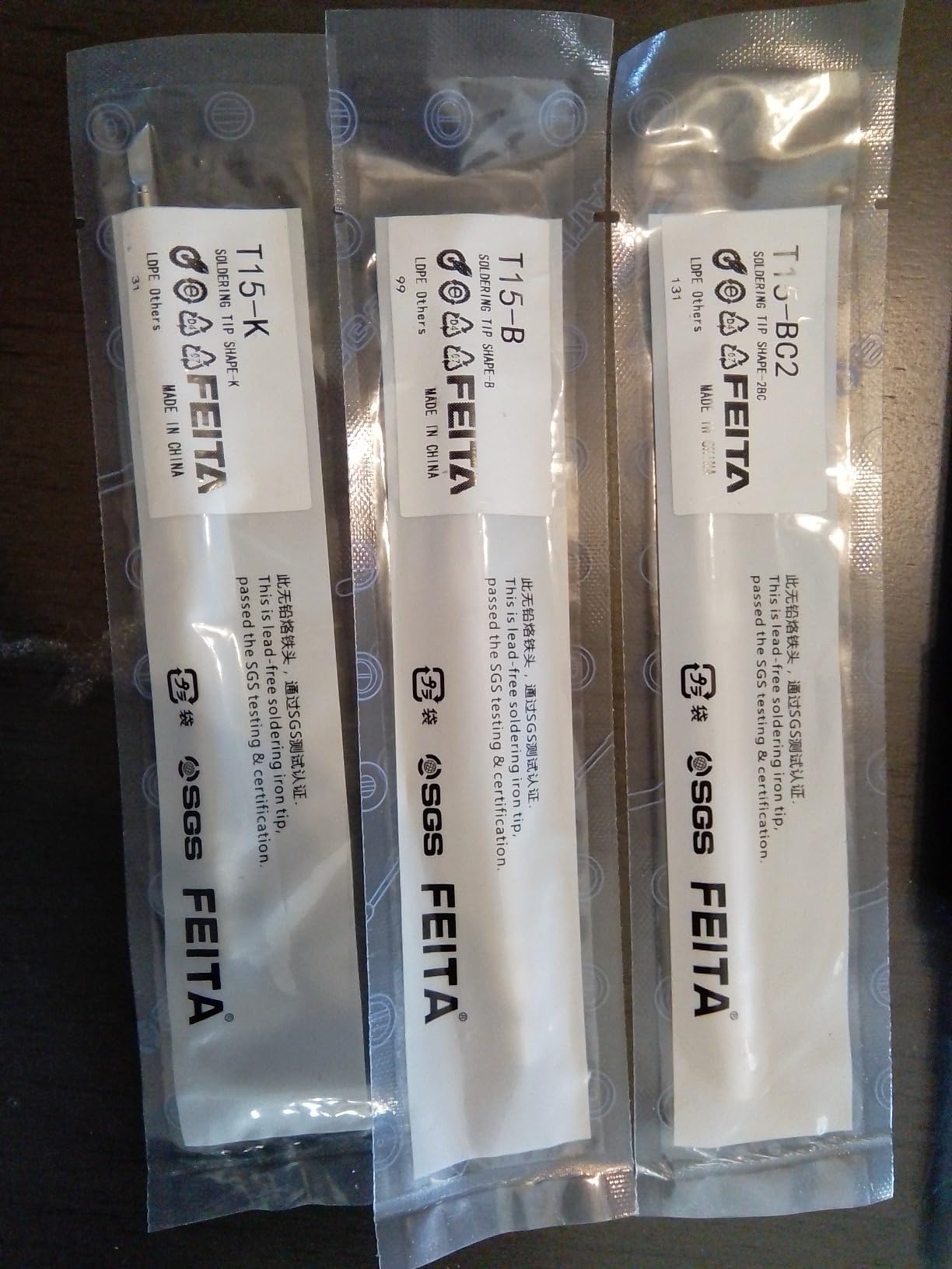 FEITA Soldering Iron Tips T12 Electrical Solder Tip Kits for Micro Electric Soldering Station, Small Pencil Soldering Iron, Mini Solder Pen Accessory (T15-JL02/D16/BLL/BCF2/ILS/C1, 6Pcs) customer photo 2
