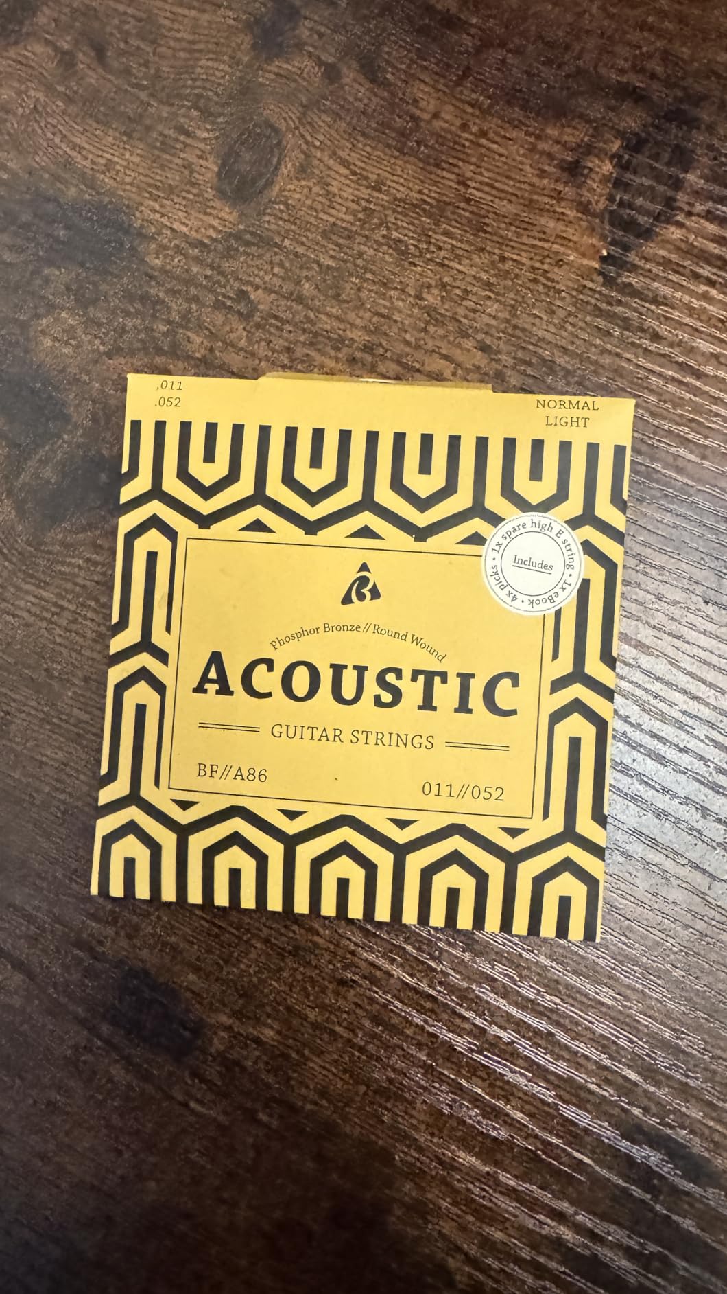 BELFORT Acoustic Guitar Strings – Phosphor Bronze 6-String Set customer photo 2