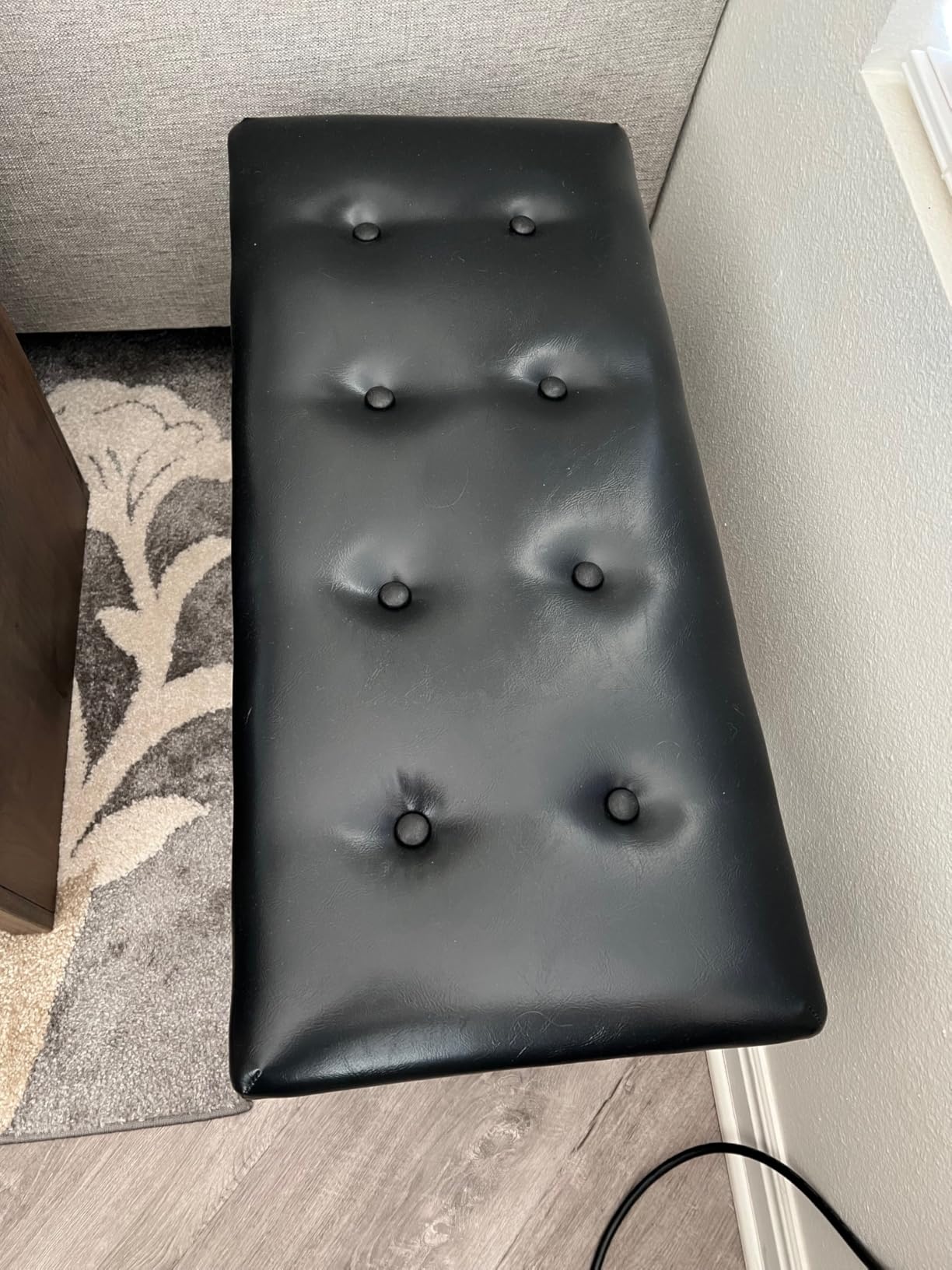 Bonnlo Piano Bench Adjustable with Storage Faux Leather Wooden Seat customer photo 2