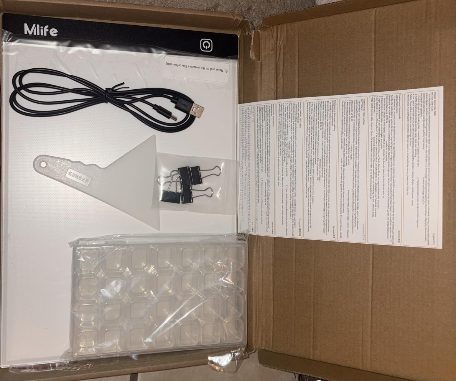 Mlife Diamond Art Painting A4 LED Light Pad - Dimmable Light Board Kit, Apply to Full Drill & Partial Drill 5D Diamond Art with Detachable Stand and Clips customer photo 1