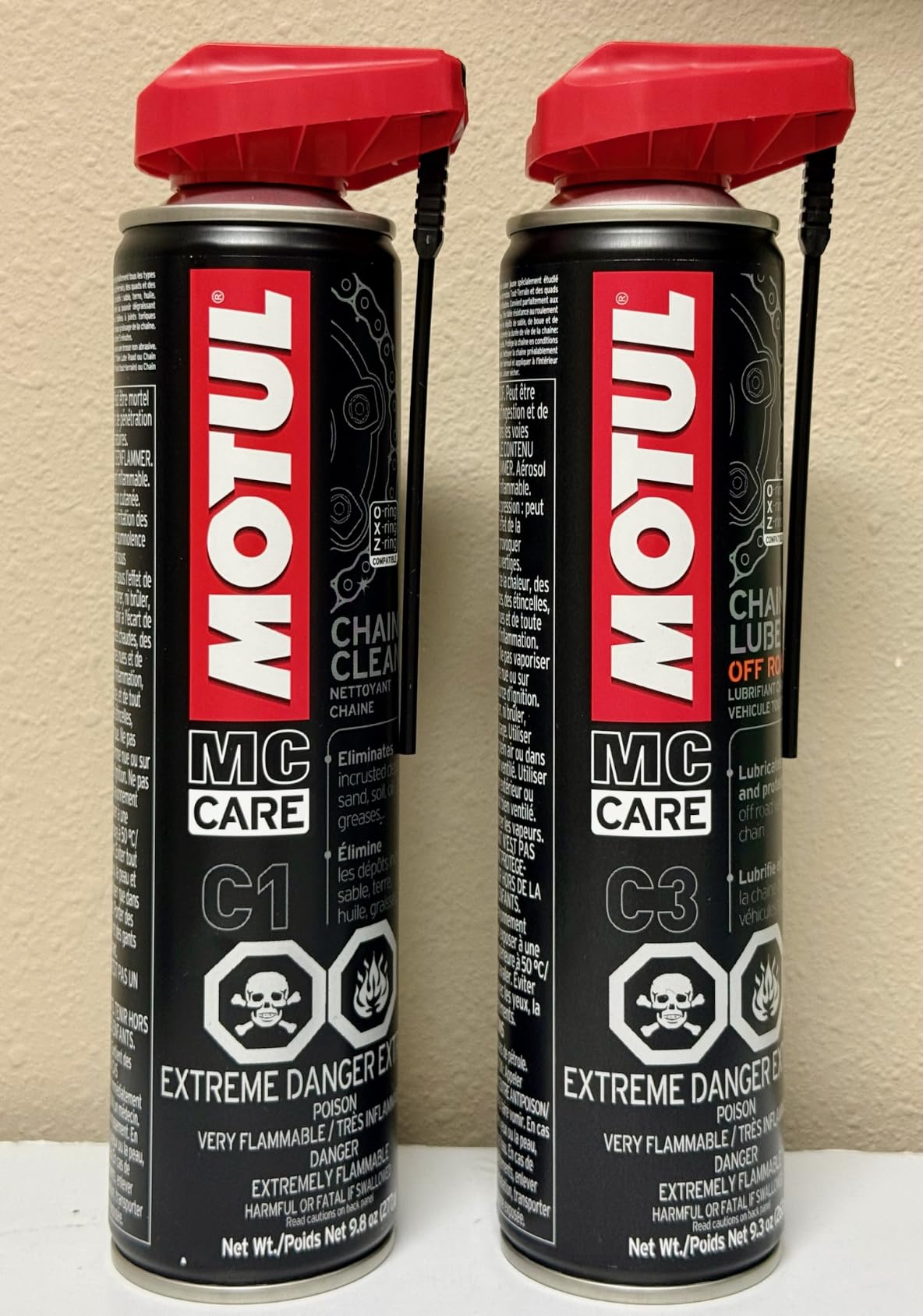 Motul Chain Care Set – Chain Cleaner (C1) & Chain Lube Off-Road (C3) customer photo 1