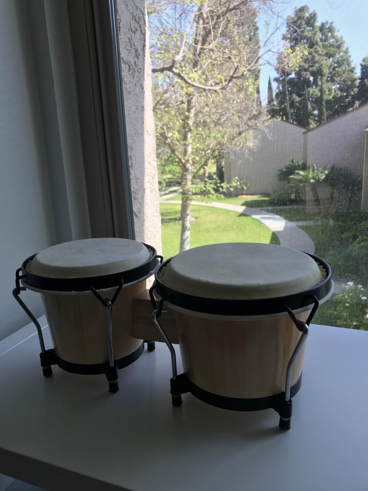 Bongo Drum Set, 6” and 7” Percussion Instrument, Wooden and Metal Drum for Adult Kids Beginners Professionals with Tuning Wrench customer photo 2