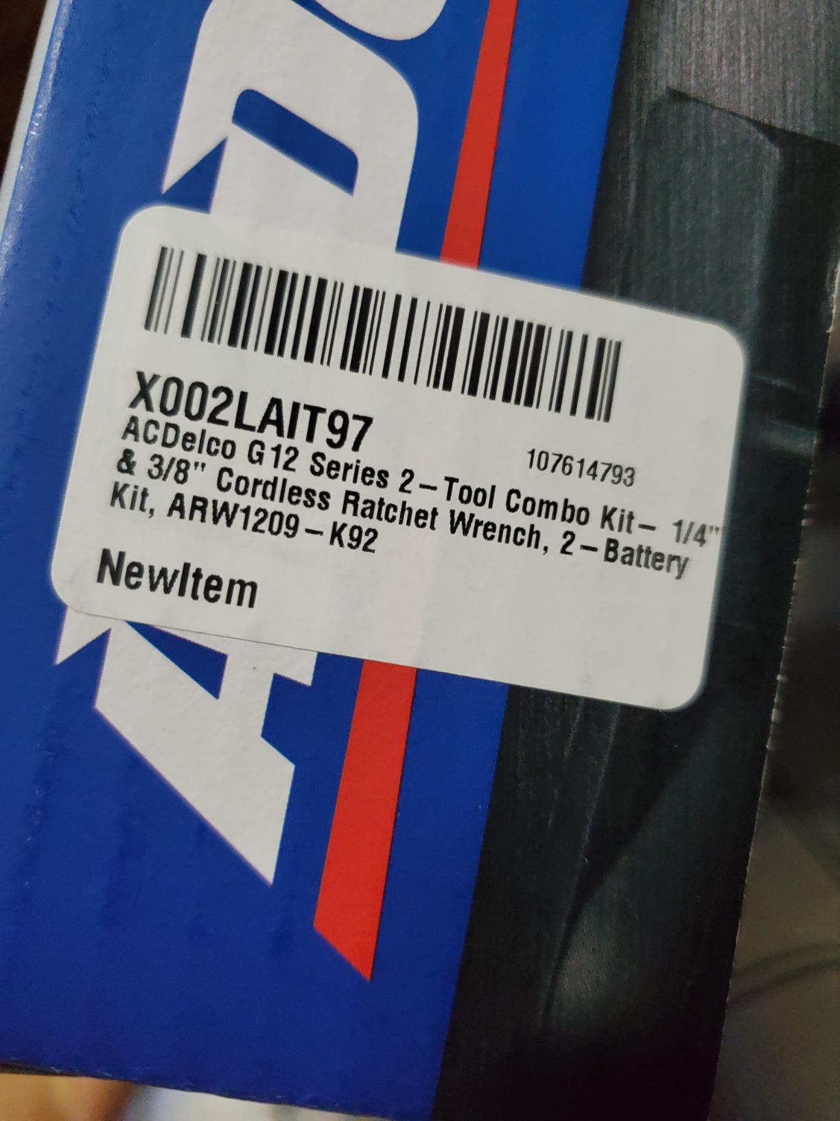 ACDelco ARW1209-K92 G12 Series 12V Li-ion Cordless ¼” & 3/8” Ratchet Wrench Combo Tool Kit with 2 Batteries and Canvas Bag customer photo 1