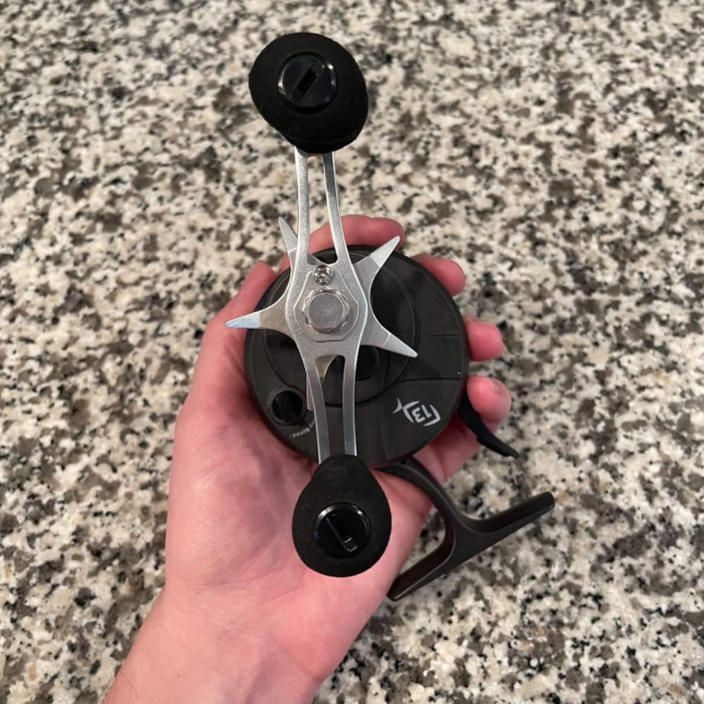 13 Fishing - Freefall Carbon - Inline Ice Fishing Reels - 2.5:1 Gear Ratio customer photo 2