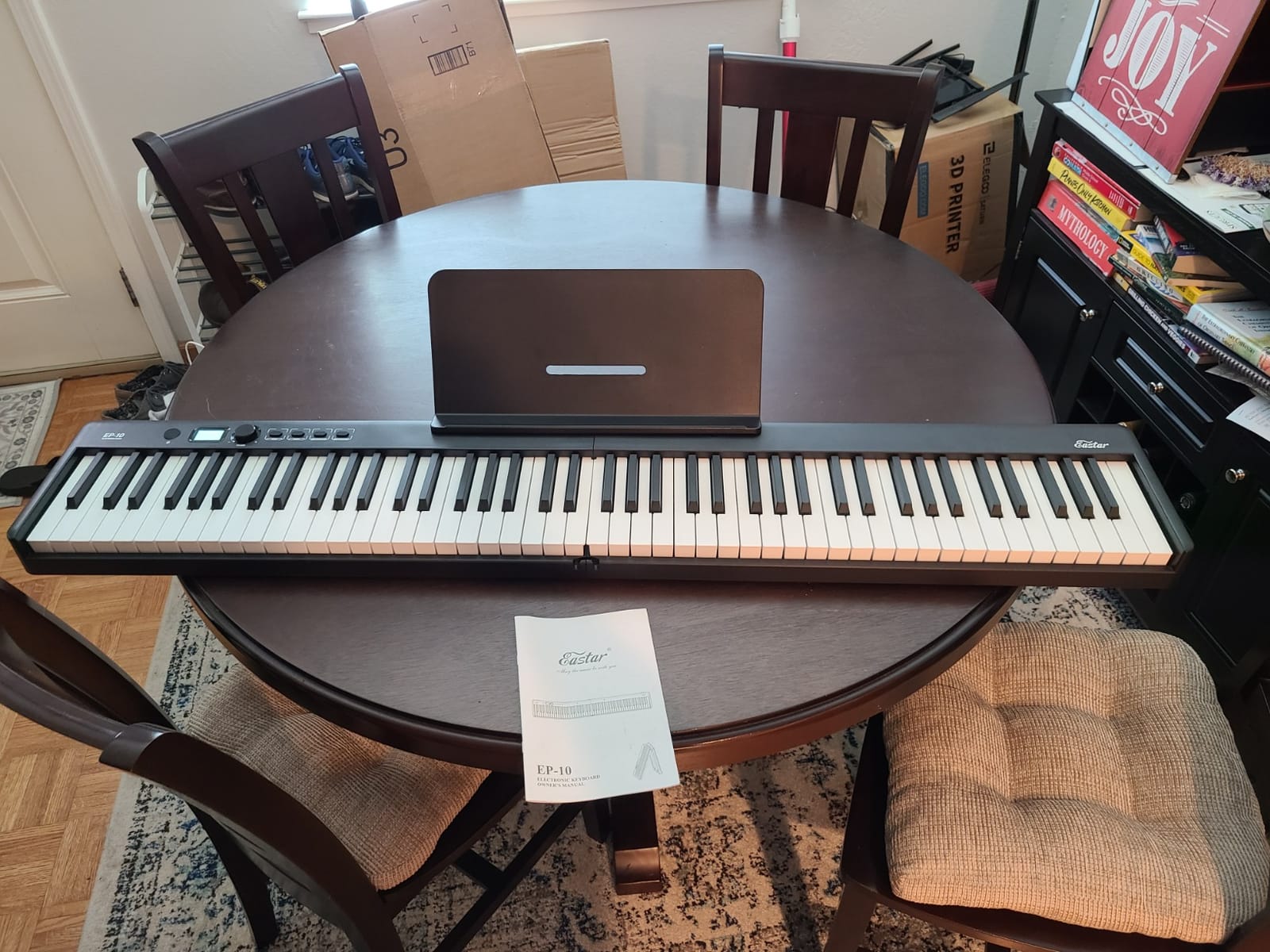 Eastar EP-10 Beginner Foldable Digital Piano 88 Key Full Size Semi Weighted Keyboard, Bluetooth Portable Electric Piano with Piano Bag customer photo 2