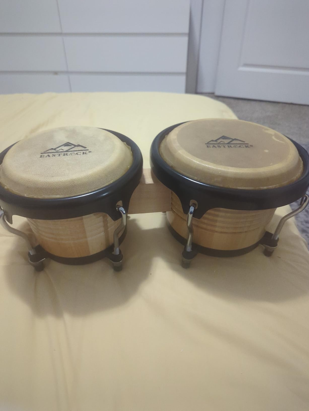 EastRock Bongo Drum 4” and 5” Set for Adults Beginners Professionals Tunable Wood and Metal Drum Percussion Instruments With Tuning Wrench customer photo 2