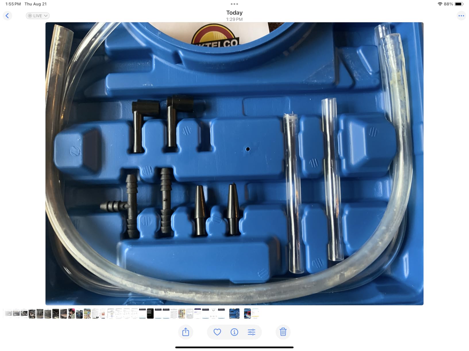 Yonligonju Brake Bleeder Kit with Hand Vacuum Pump with Gauge Adapters Automotive Brake Fluid Bleeding Set for Bike Car Truck (Blue) customer photo 1