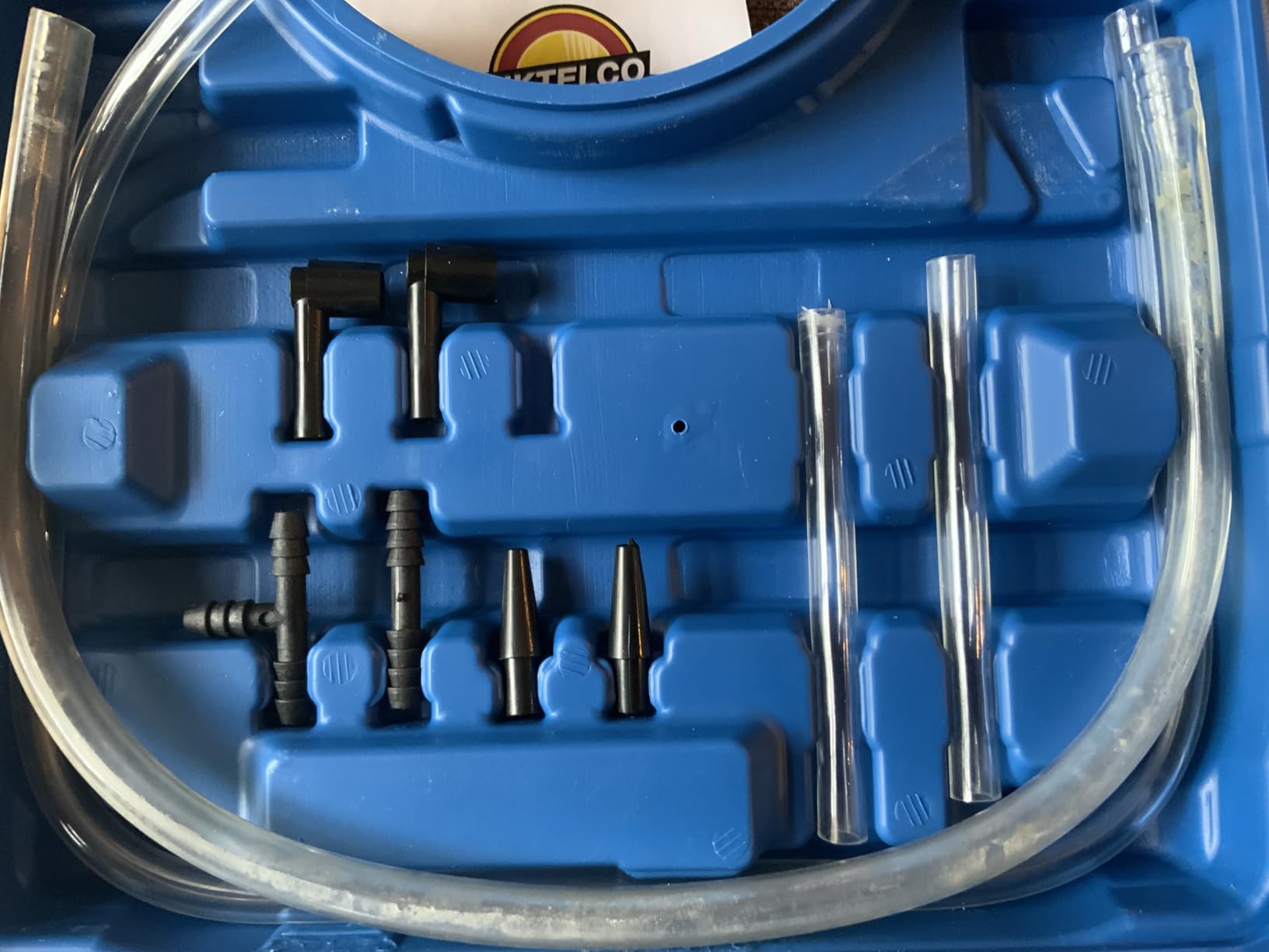 Yonligonju Brake Bleeder Kit with Hand Vacuum Pump with Gauge Adapters Automotive Brake Fluid Bleeding Set for Bike Car Truck (Blue) customer photo 2