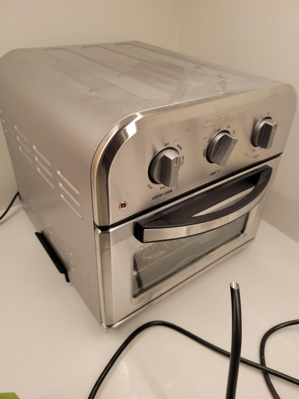 Cuisinart Compact Air Fryer Toaster Oven, Stainless Steel Fryer with 6-in-1 Functions, Adjustable Temperature, Includes Oven Rack, Baking Pan and Air Fry Basket, TOA-26 customer photo 1
