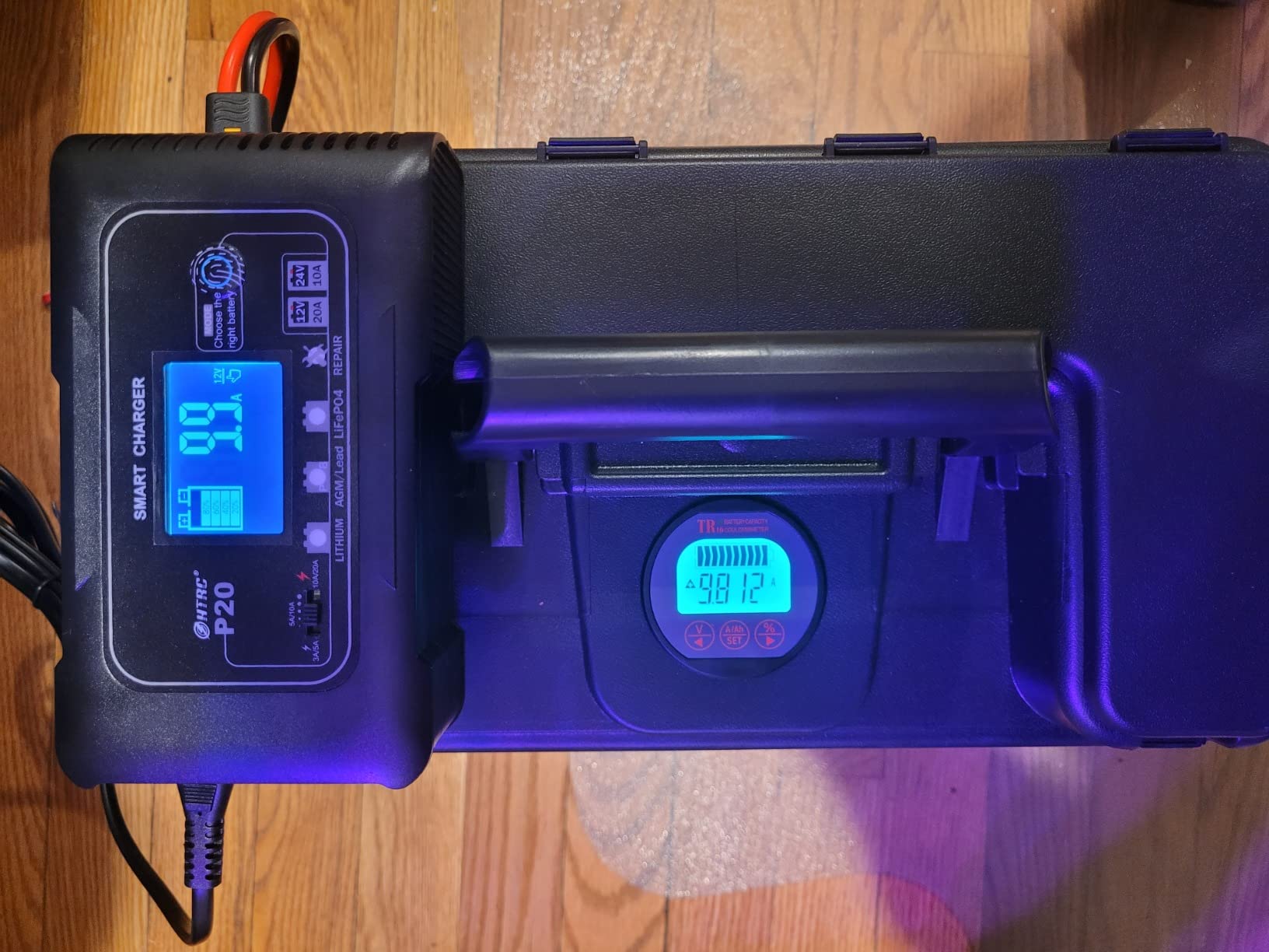 20-Amp Smart Battery Charger,Lithium,LiFePO4,Lead-Acid(AGM/Gel/SLA..) Car Battery Charger,Trickle Charger, Maintainer/deep Cycle Charger,12V/20A and 24V/10A,for Boat,Motorcycle,Lawn Mower,Golf cart.. customer photo 1