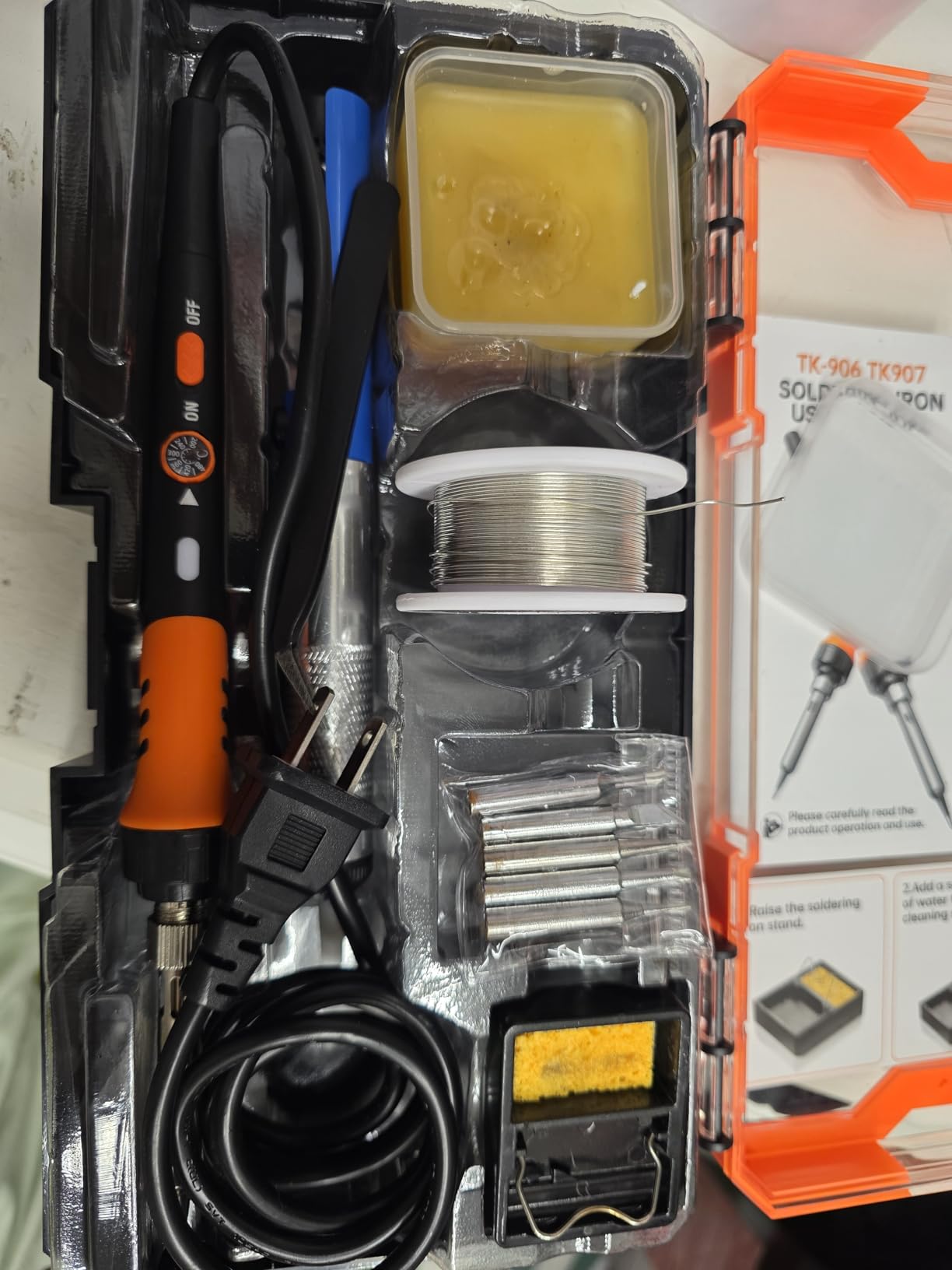 Soldering Iron Premium Kit, 60W Soldering Gun with Ceramic Heater, 12-in-1 Soldering Tool, Adjustable Temperature 200 to 450°C, Includes Soldering Iron Tip, Solder Wire, Pump and Paste customer photo 1