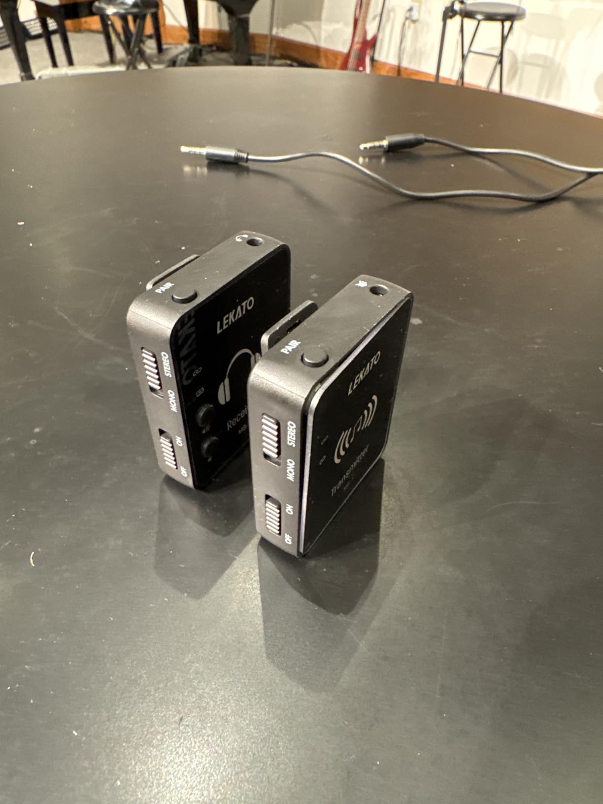 LEKATO Wireless in Ear Monitor System 2.4GHz, Stereo in-Ear Monitoring with Transmitter Receiver Clip-On, One to Many, Auto-Pairing, Wireless IEM for Band Rehearsal,Studio, Church,Small Gigs(MS-1) customer photo 1