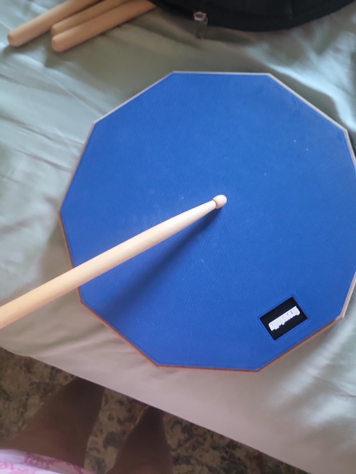 Drum Practice Pad for drumming drum pad and sticks 12 In customer photo 1