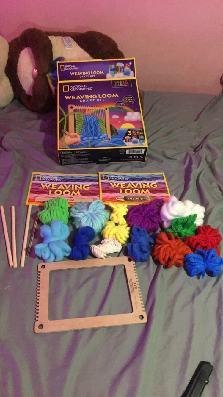 National Geographic Wooden Loom Weaving Arts and Crafts Kit for Kids customer photo 2