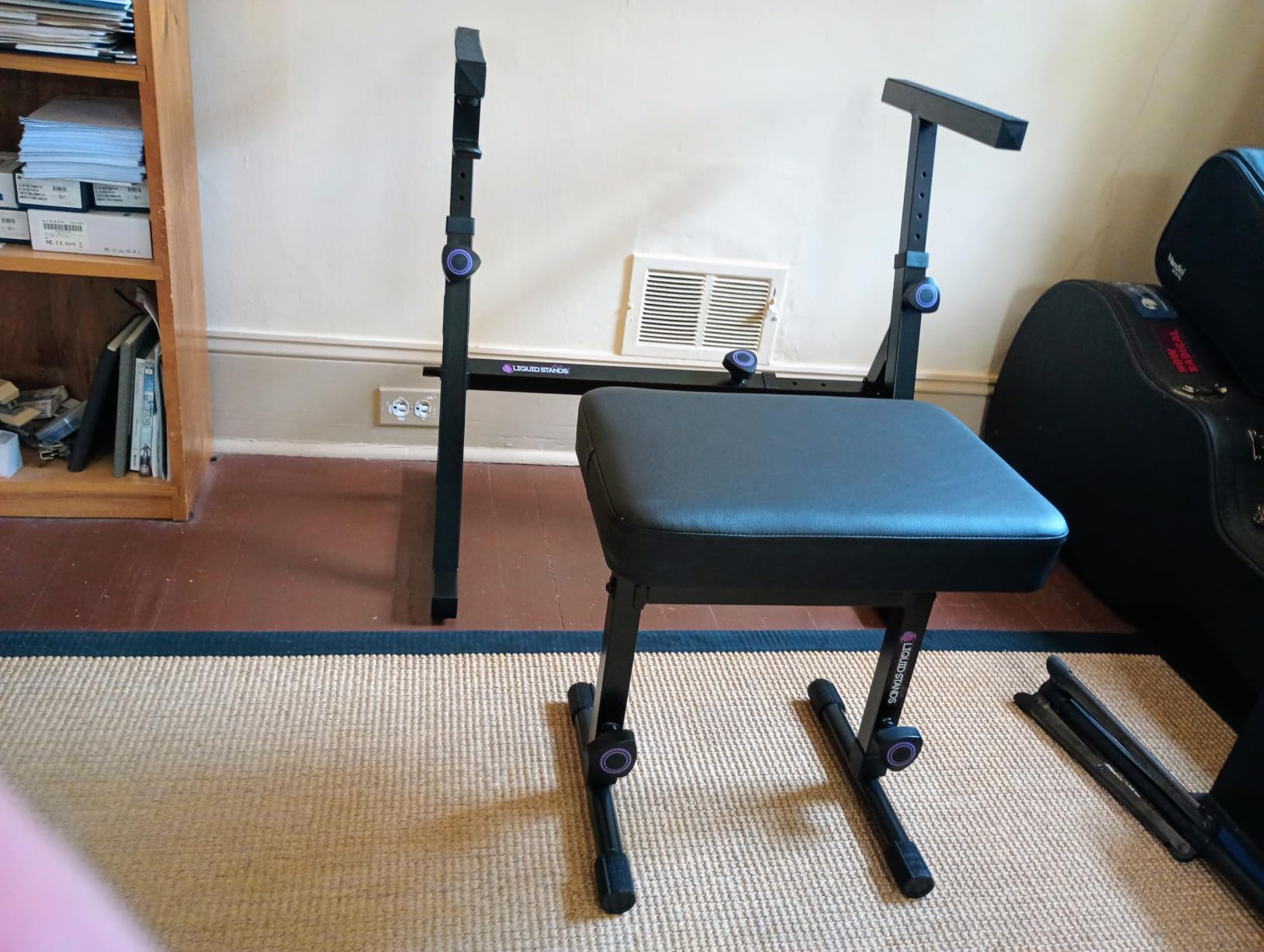 Liquid Stands Piano Keyboard Stand and Bench Set - Portable Heavy Duty Digital Piano Stand for 54-88 Key Electric Pianos & Adjustable Chair, Stool, Seat - Sturdy Keyboard Music Accessories customer photo 1