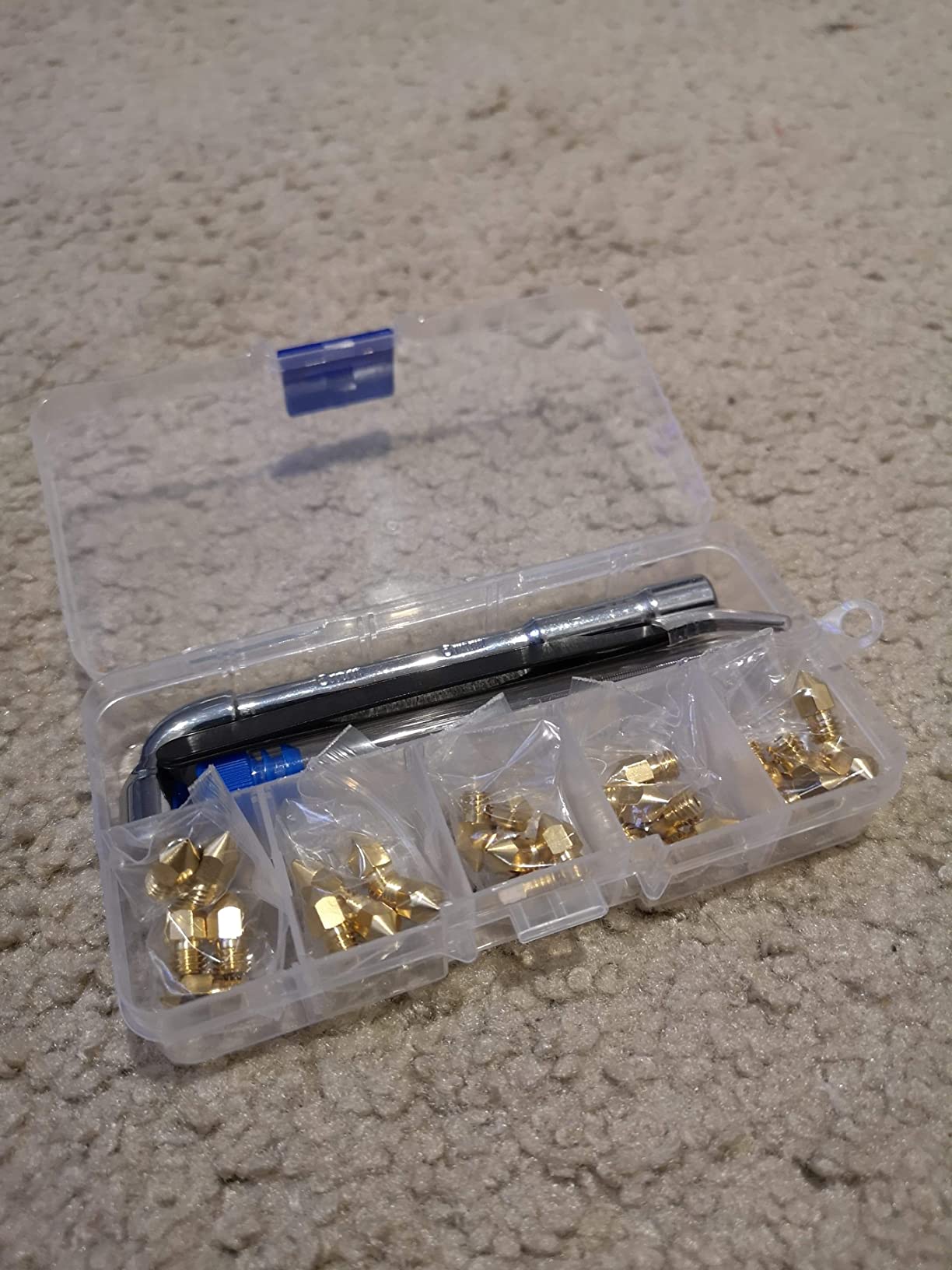 Comgrow 25PCS MK8 Ender 3 V2 Nozzles 0.4MM, 3D Printer Brass Hotend Nozzles customer photo 2