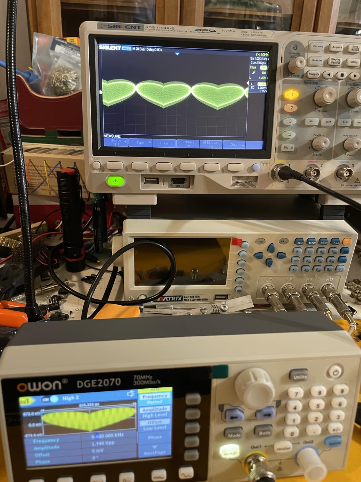 Dual-Channel Arbitrary Waveform Function Generator, 70MHz, 300MSa/s, 14-Bit customer photo 1