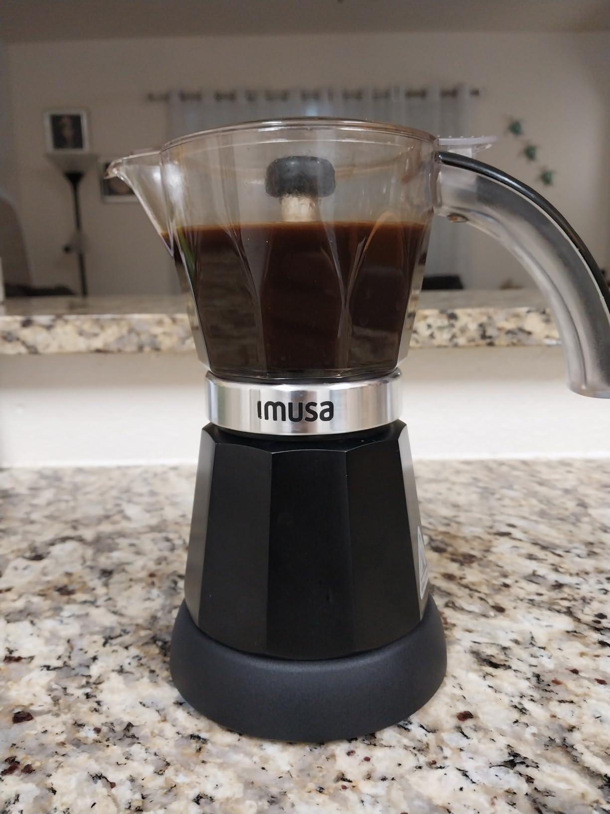 IMUSA 6 or 3 Cup Electric Espresso Maker with Cool-touch Handle, Black customer photo 1