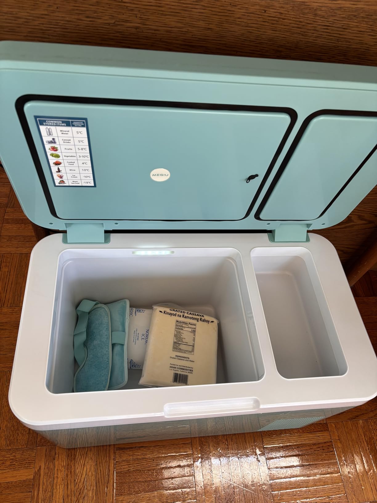 Megiu 12 Volt Car Refrigerator Dual Zone 25 Quart Portable Freezer 12V Fridge Compressor Cooler 12V/24V DC 110~240 Volt AC for Truck Van RV SUV and Home Use -18℃~+15℃ (Glass Door) customer photo 1