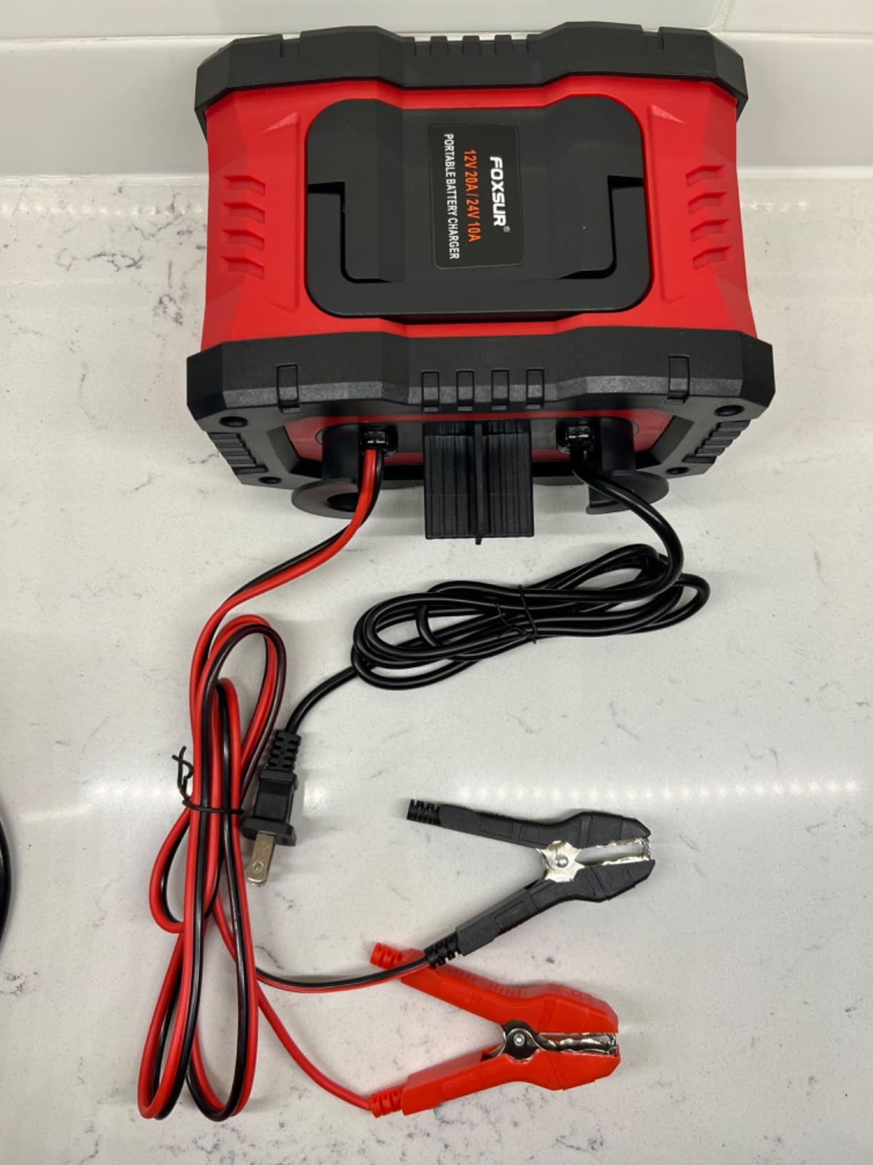 20-Amp Car Battery Charger, 12V/20A and 24V/10A LiFePO4,Lead-Acid(AGM/Gel/SLA) Automatic Smart Trickle Charger Maintainer,Desulfator, 300W Fast Charging for Automotive Truck Motorcycle Lawn Mower Boat customer photo 1