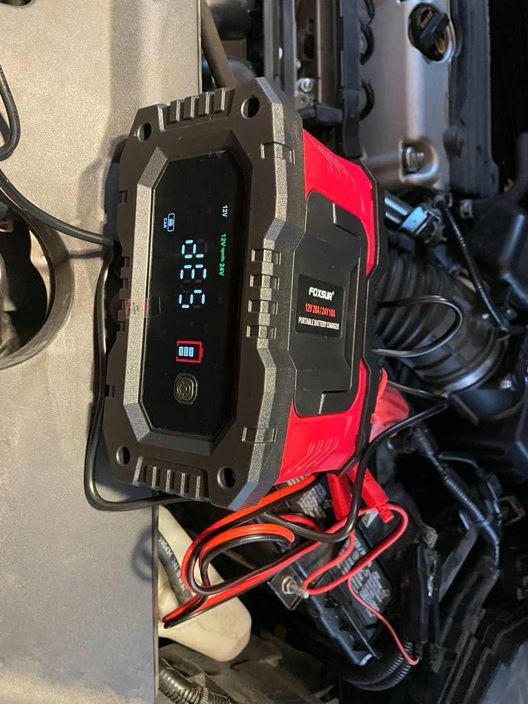 20-Amp Car Battery Charger, 12V/20A and 24V/10A LiFePO4,Lead-Acid(AGM/Gel/SLA) Automatic Smart Trickle Charger Maintainer,Desulfator, 300W Fast Charging for Automotive Truck Motorcycle Lawn Mower Boat customer photo 2