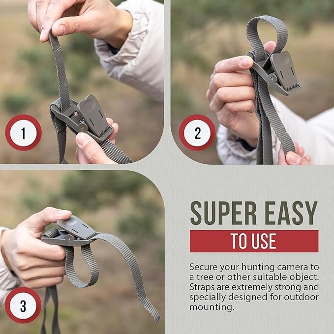 The...Cam Quick Camera Holder EasyStrap-3, Premium 3 Pack Trail Camera Straps,Game Camera Strap,Tree Belts,Durable Nylon Fiber,Hunting Gifts for Men, Hunting Utility Strap for Hanging Trail Cameras customer photo 1