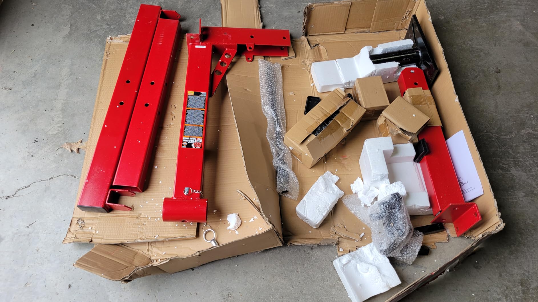BIG RED Steel Rotating Engine Motor Stand,3/4 Ton (1,500 lbs) Capacity with Foldable Frame,5 Casters, 4 Adjustable Arms,360 Degree Rotating Head,for Vehicle Maintenance, Auto Repair,Red,AT37912-1 customer photo 2