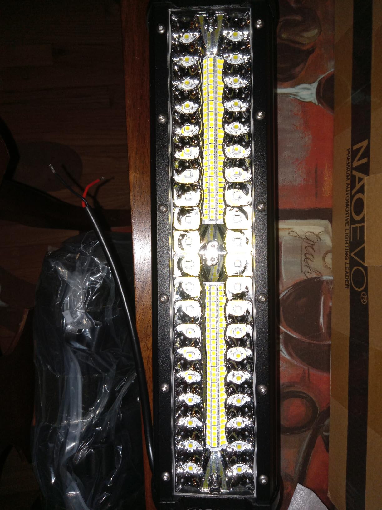 NAOEVO 12 Inch LED Light Bar with 4PCS 4 Inch LED Pod/Off Road/Fog Lights customer photo 2