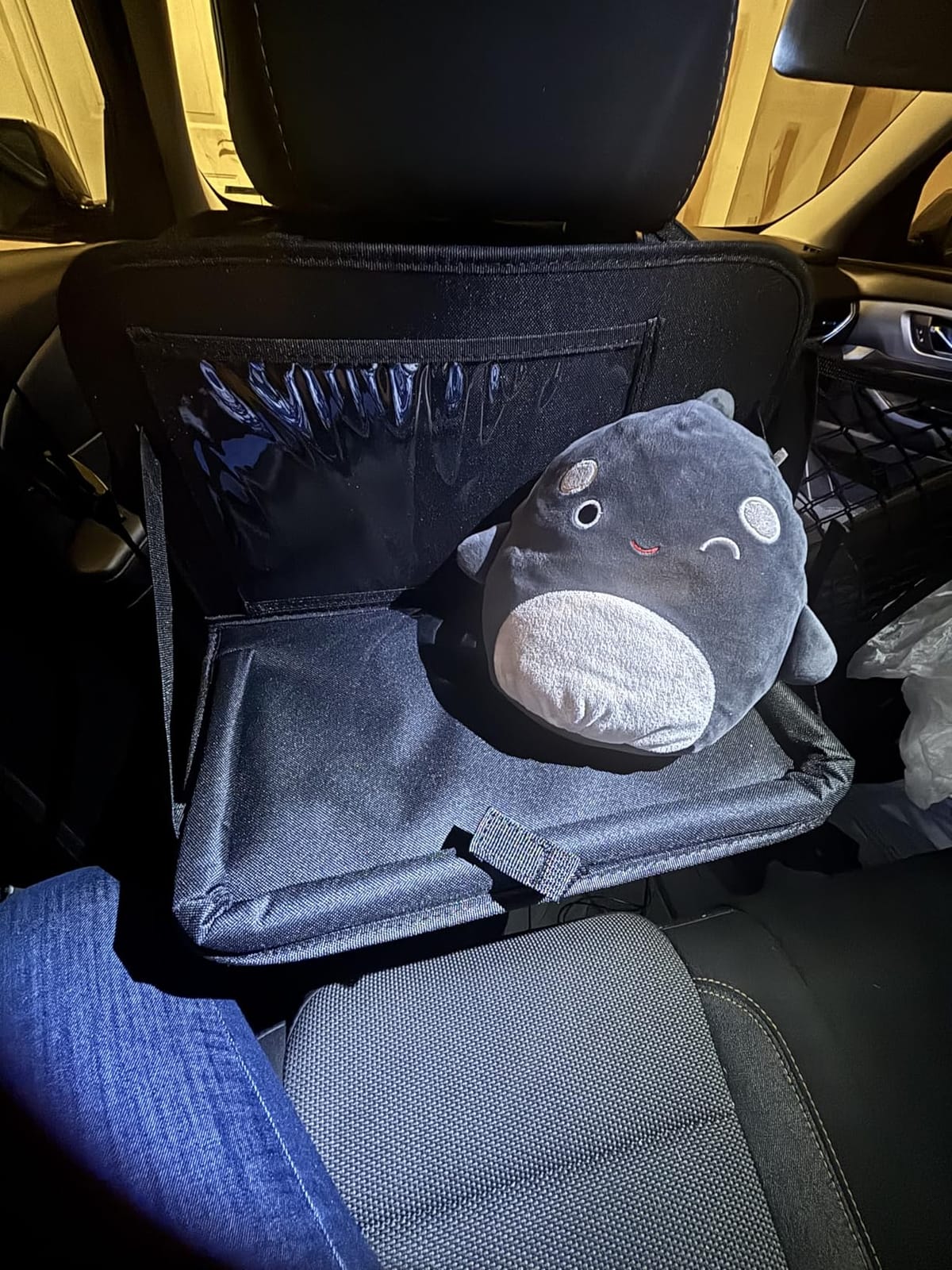 Car Backseat Organizer with Table Tray(2-Pack) 9 Storage Pockets Backseat Car Organizer and storage with Tablet Holder, Kick Mats Back Seat Cover for Kids family Road Trip Essentials Travel customer photo 2