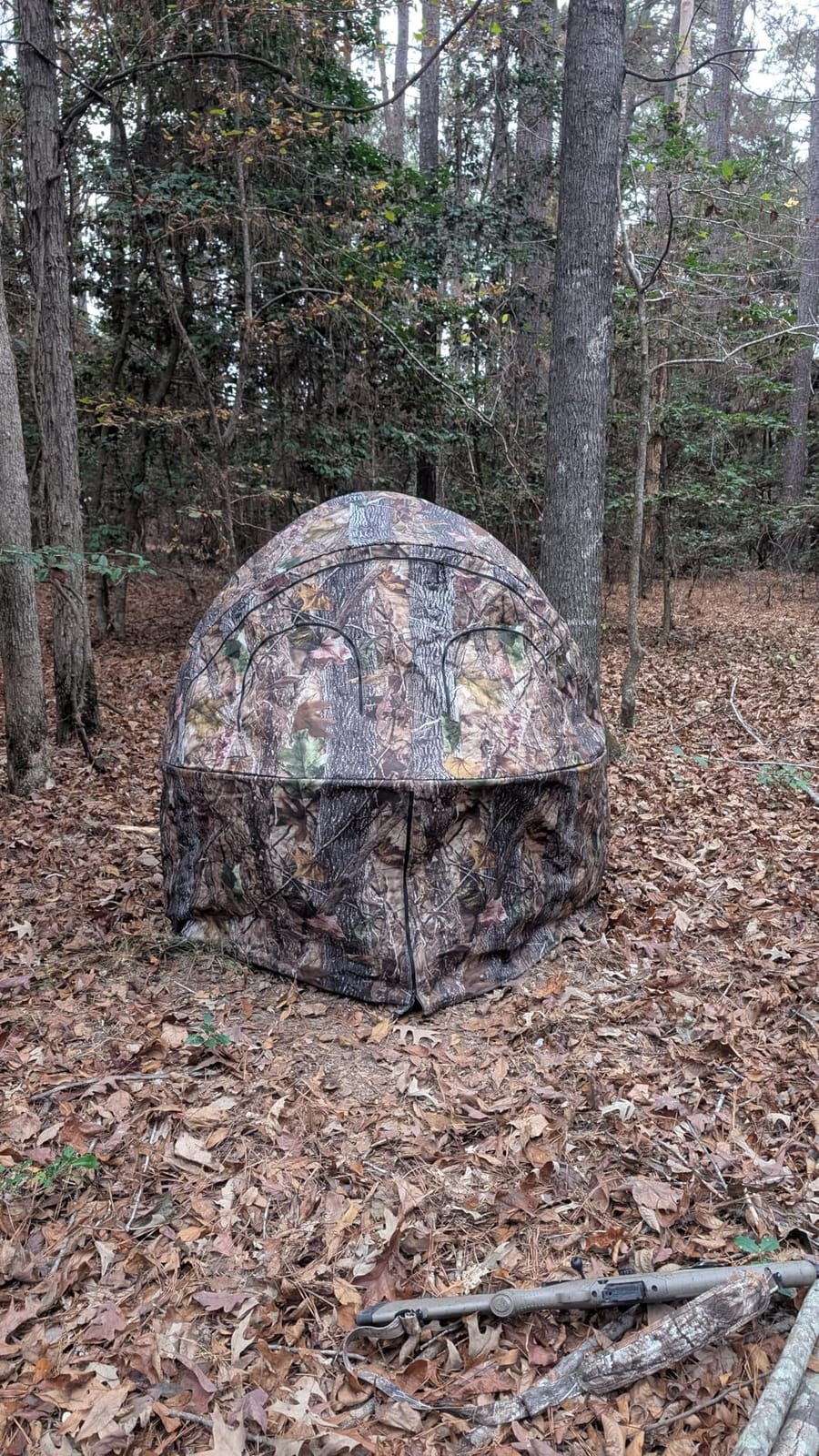 FUNHORUN Hunting Chair Blind, 1/2 Man See Through Ground Blind, Camo Tent customer photo 2