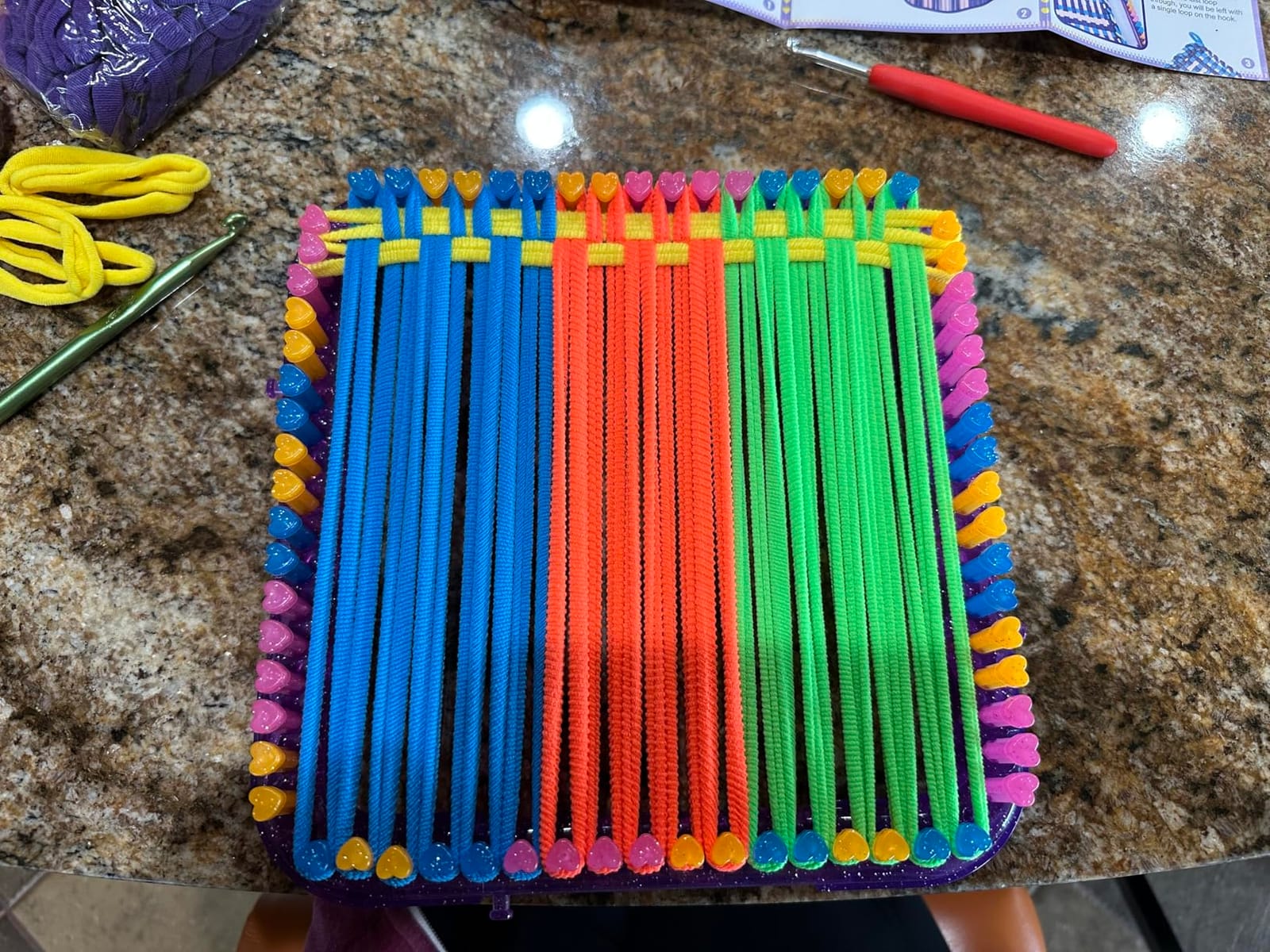Weaving Loom Kit Toys Crafts - Arts and Crafts for Kids and Adults - Great Birthday Gifts for Girls Ages 6 7 8-12 13 Years Old - Sturdy Frame Potholder Loom Making Kits Portable Box and Craft Loops customer photo 2