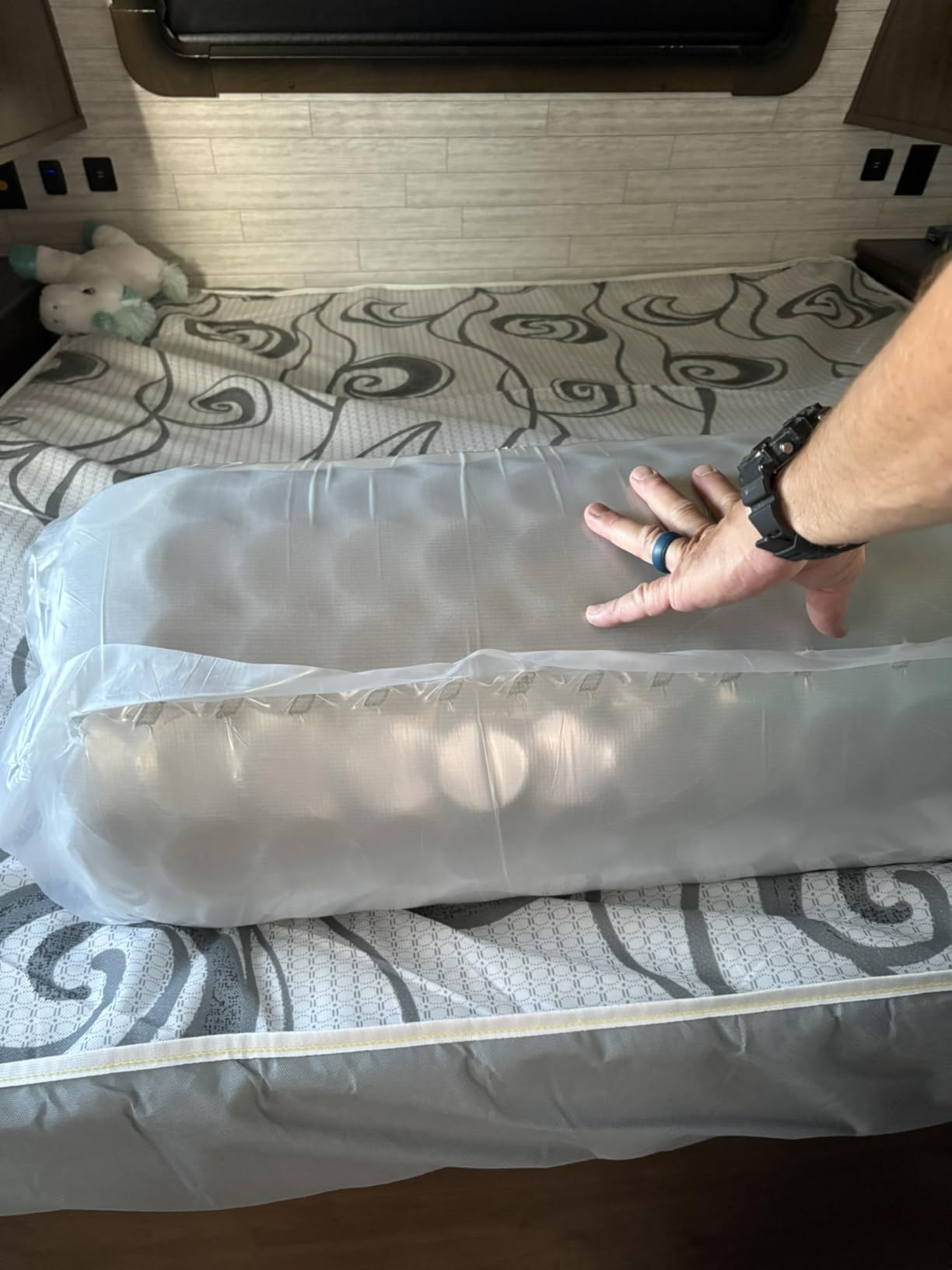 WanderRest 12” Cool Hybrid RV Mattress, Short Queen 60x74, Plush-Medium Gel Memory Foam & Pocketed Coil Bed for RV, Camper or Travel Trailer, Cooling Comfort, Made in USA customer photo 1