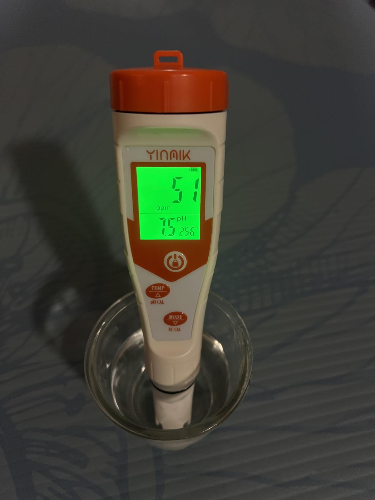 YINMIK pH Meter for Hydroponics, 4 in 1 PPM EC Meter for Plant Nutrients customer photo 1