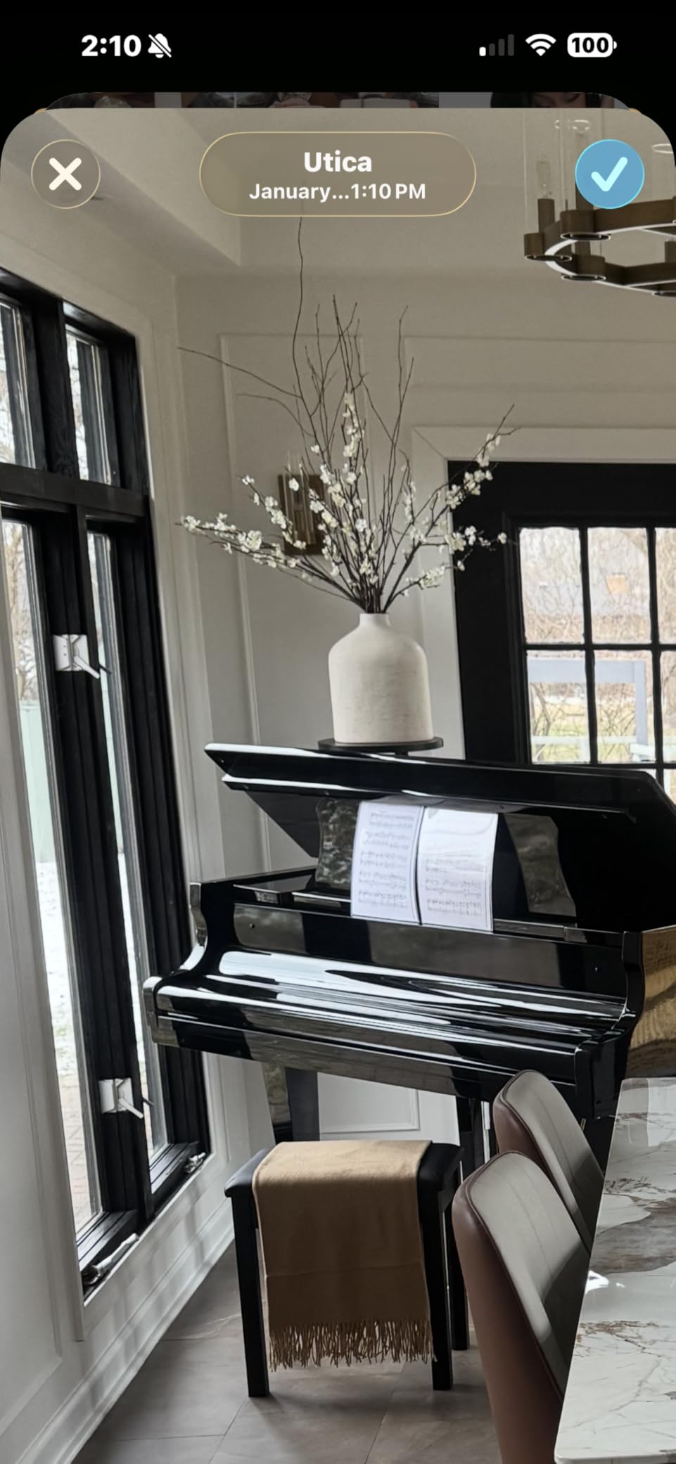 Sanpuli Solid Wood Piano Bench with Storage, Piano Stool and Padded Cushion, Keyboard Bench with Bookcase, Piano Chair and Piano Seat with High-Density Sponges. customer photo 2