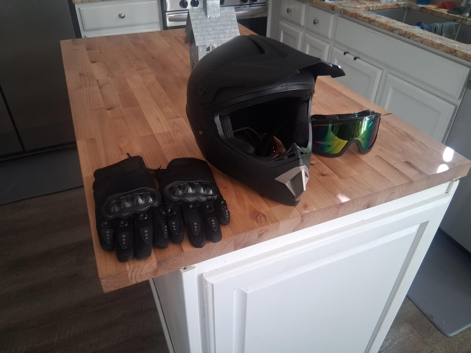 CARTMAN Matte Black Adult Full Helmet Medium, DOT Approved ATV Dirt Bike customer photo 2