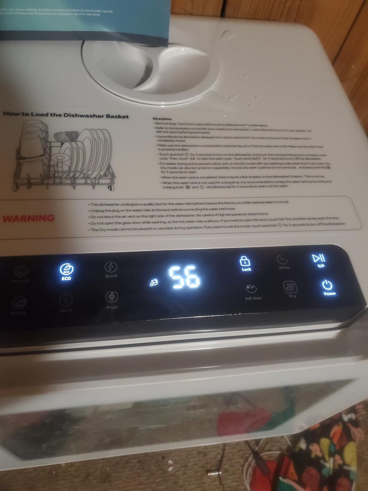 EUHOMY 8-Program Countertop Dishwasher with 5L Tank, 167°F, 40dB, No Hookup customer photo 1