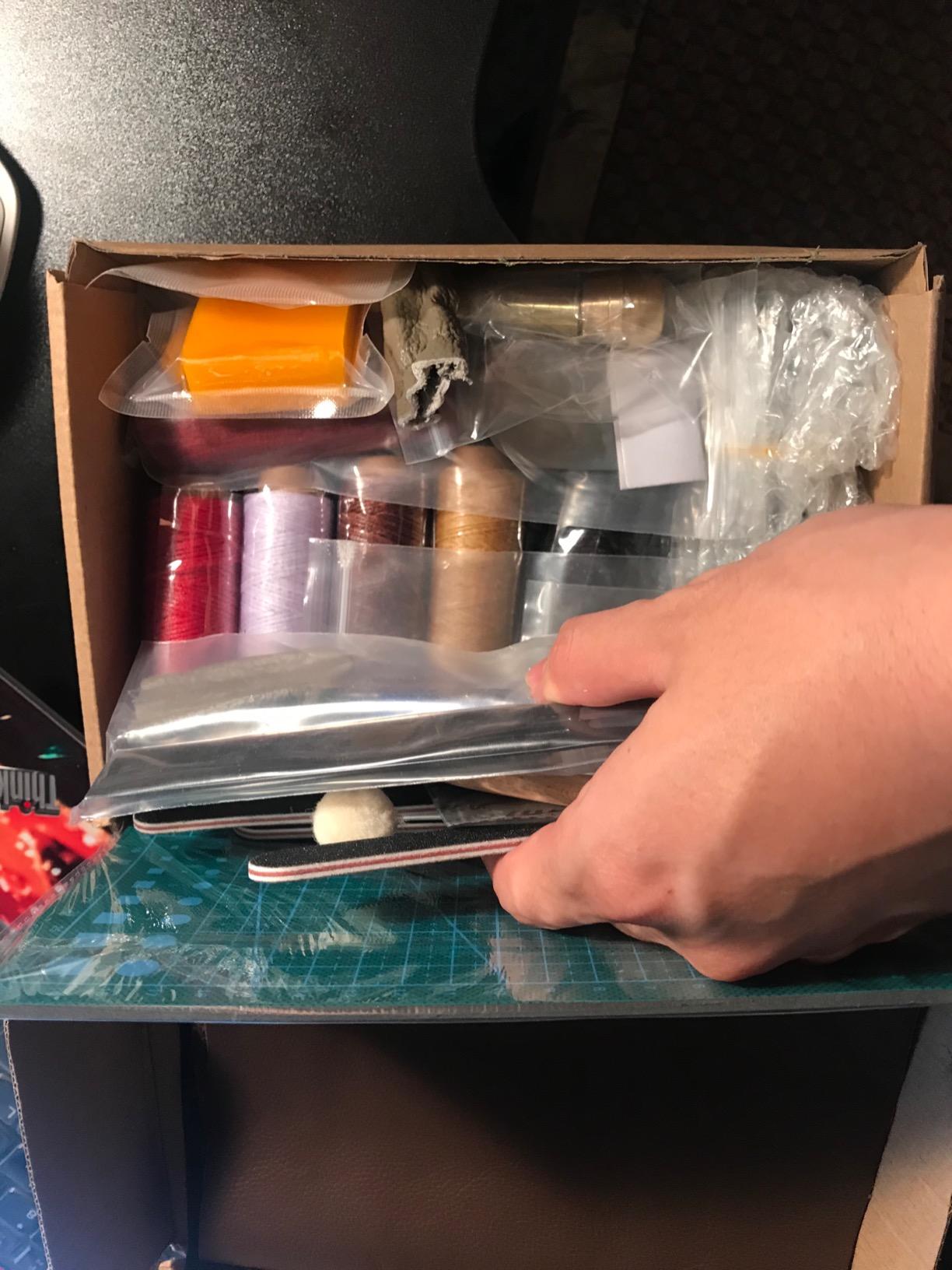 BUTUZE Leather Working Kit, Boxed Leather Tooling Kit, All-in-one customer photo 1