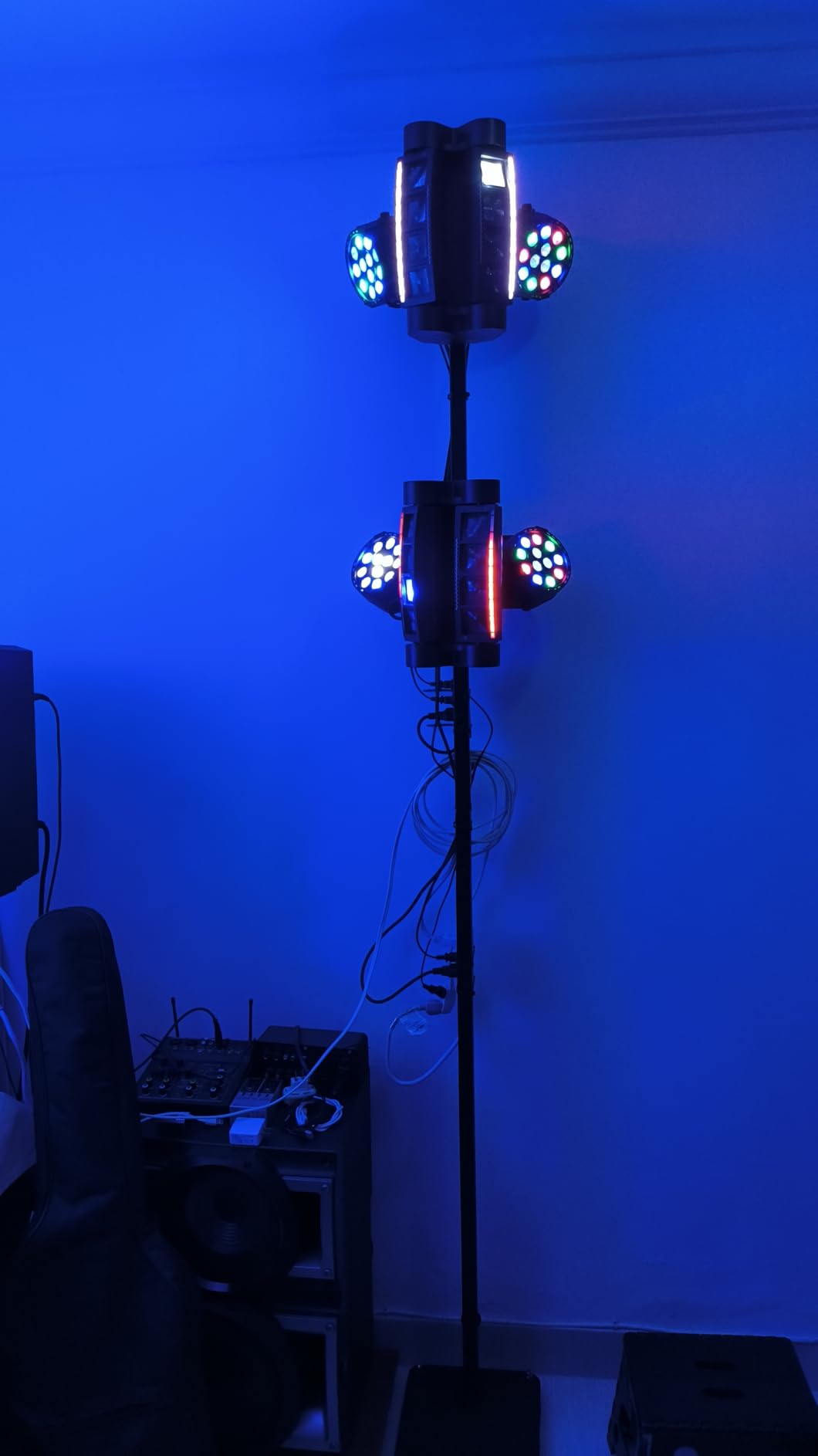 U`King 60W Moving Head Lights, White Moving LED DJ Lights RGBW Stage Light with Remote 8 GOBO 8 Colors Spotlight by DMX 512 Controlled 9/11 Channel for Church KTV Club Concert Party Wedding (4PCS) customer photo 1