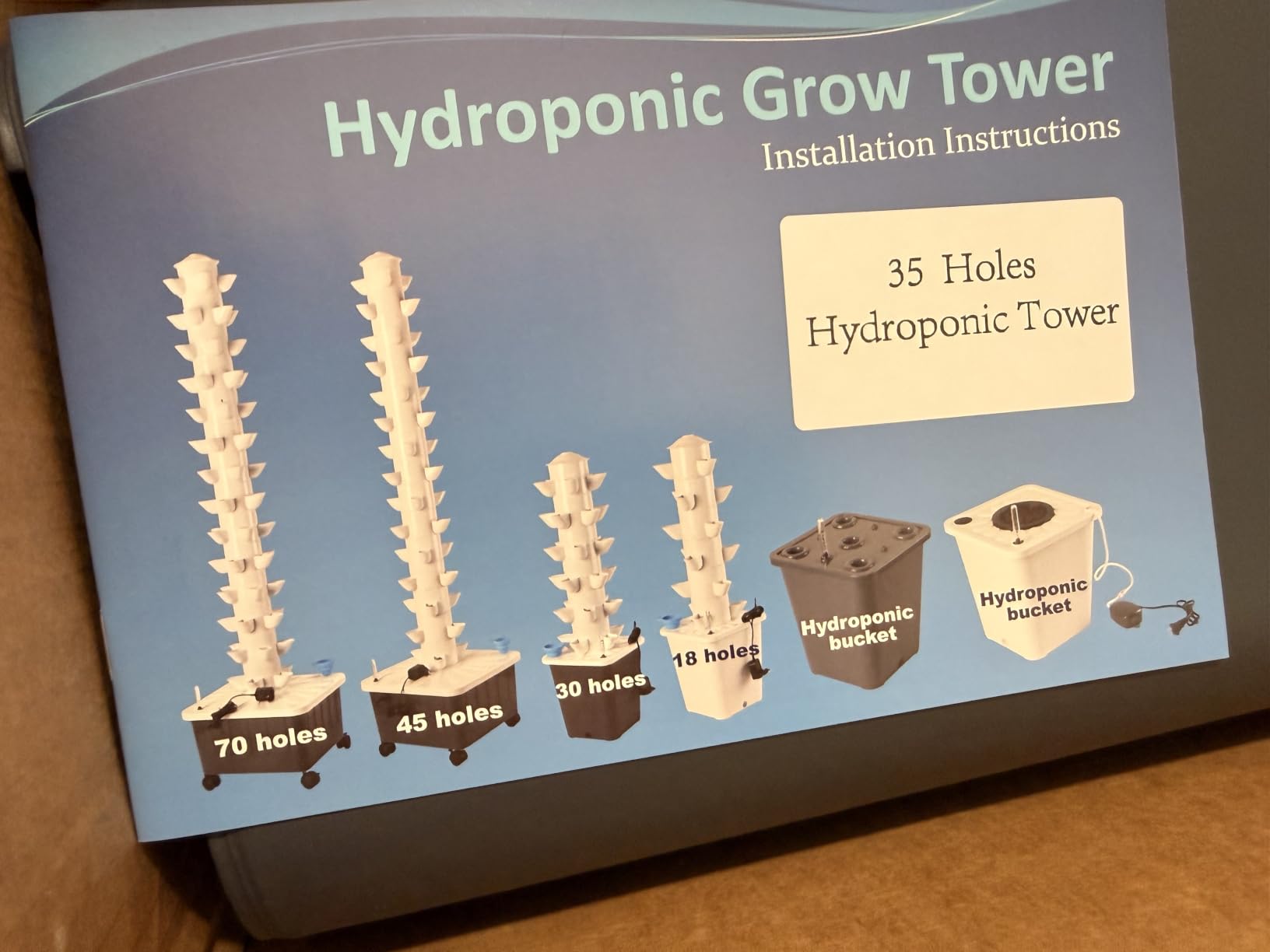 Hydroponics Tower Indoor Growing System Vertical Garden Planter Indoor Smart Garden Kit with Pump and Movable Water Tank Vegetable Plant Gift for Gardening Lover (35-Plants) customer photo 1