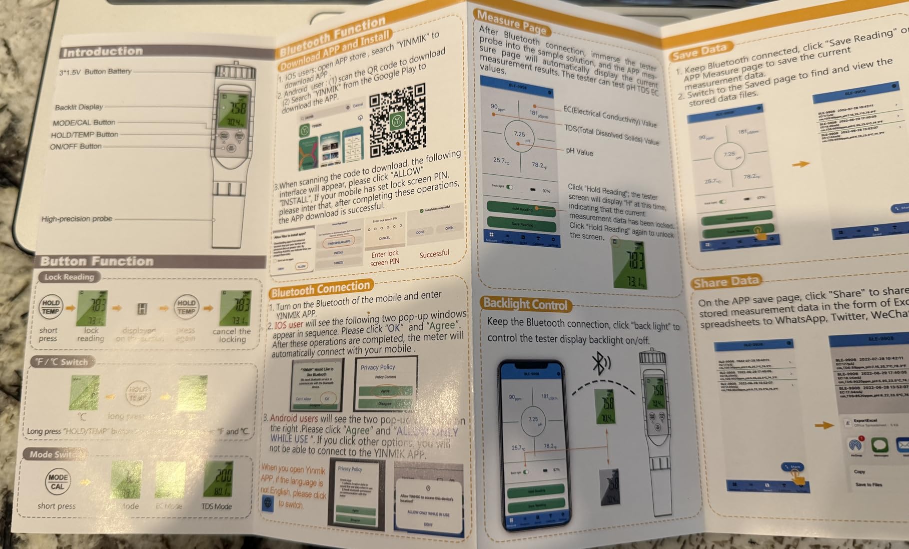 Smart pH Meter for Water pH and EC Meter for Hydroponics Nutrients customer photo 1