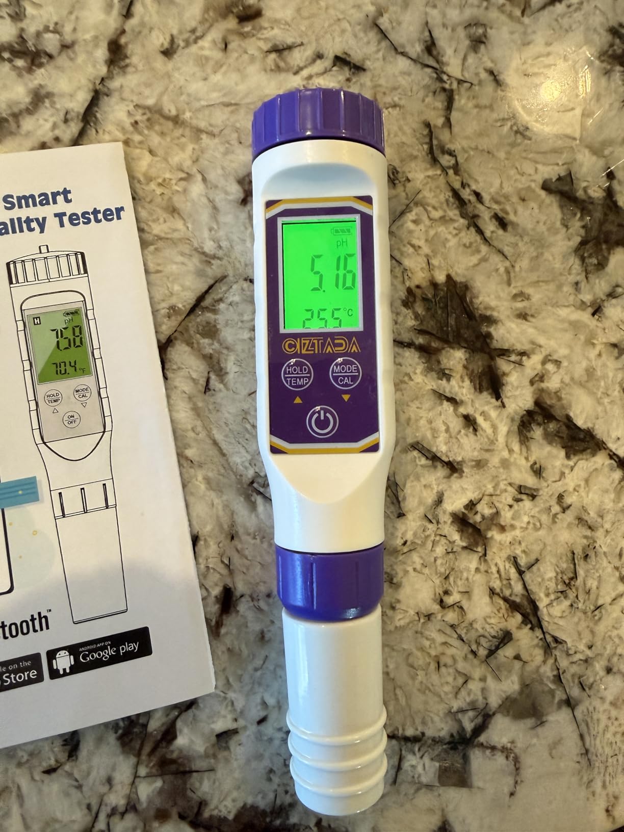 Smart pH Meter for Water pH and EC Meter for Hydroponics Nutrients customer photo 2