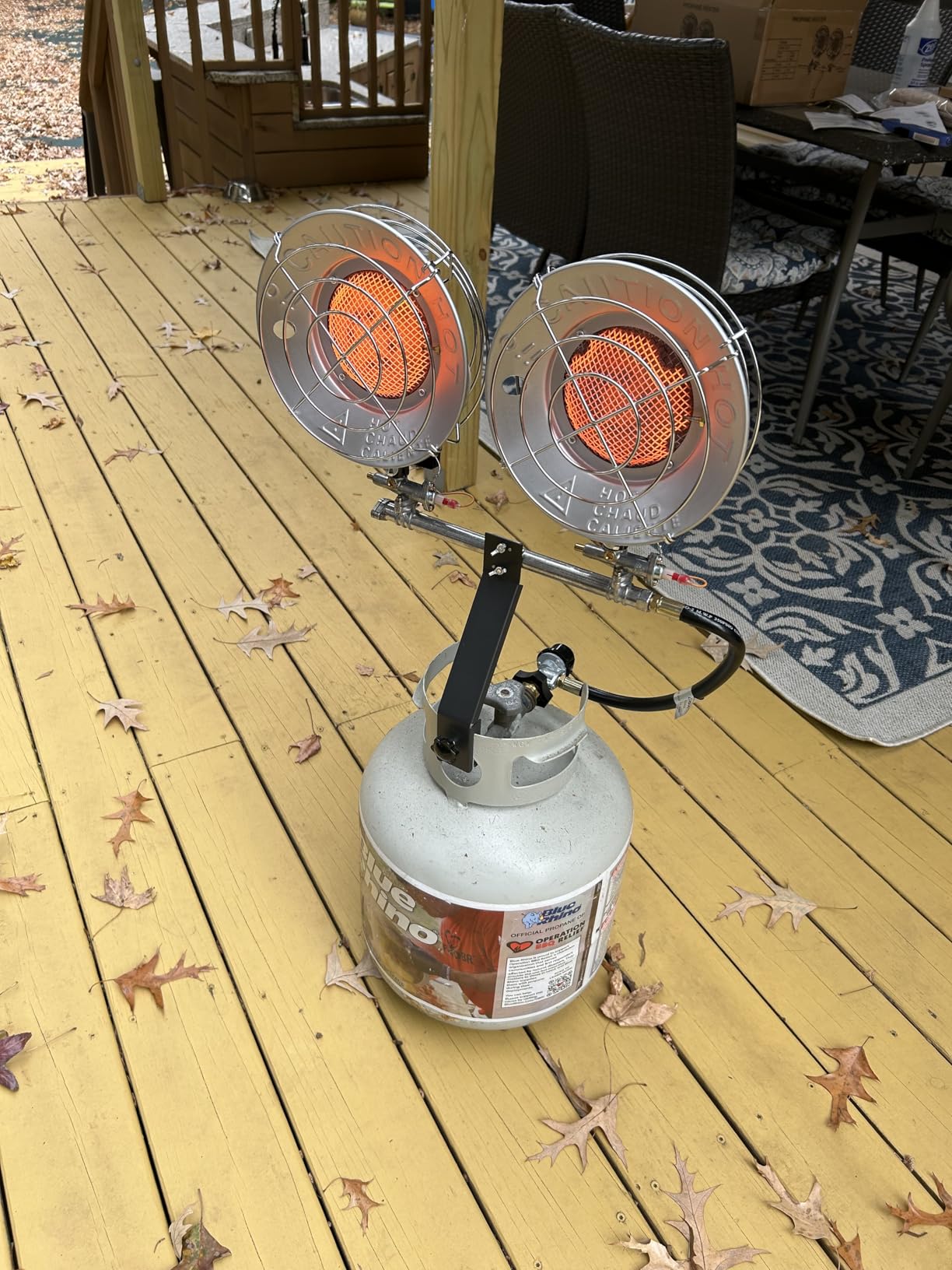 SISUPASSIE 30000BTU Propane Heater, Portable Propane Heater for Outdoor Use with 3 Adjustable Modes and Safety Shut-off Valve for Patio, Camping, Fishing, Garage customer photo 2