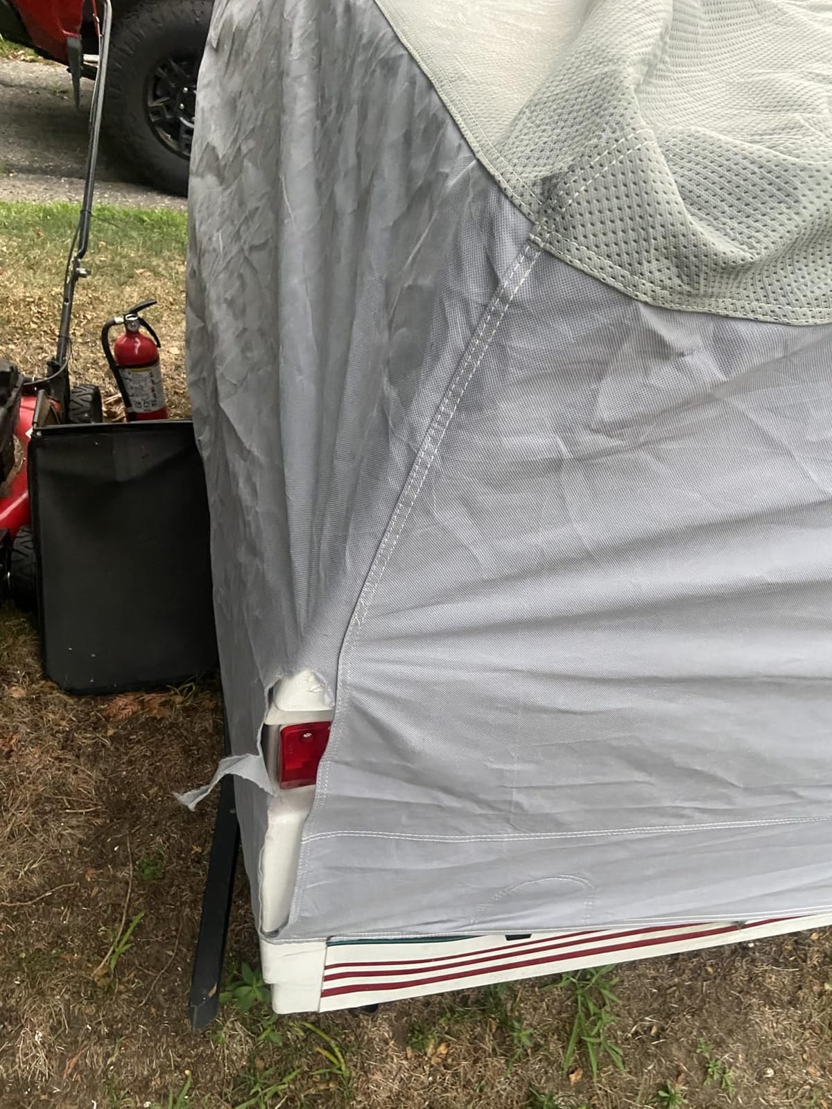 Umbrauto 5th Wheel RV Cover Fits 34-37ft, 7 Layers Top Sunblock Waterproof Breathable Camper Covers Travel Trailer Motorhome with 2Pcs Extra Straps & Gutter Covers customer photo 1