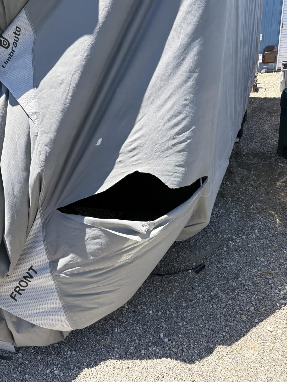Umbrauto 5th Wheel RV Cover Fits 34-37ft, 7 Layers Top Sunblock Waterproof Breathable Camper Covers Travel Trailer Motorhome with 2Pcs Extra Straps & Gutter Covers customer photo 2